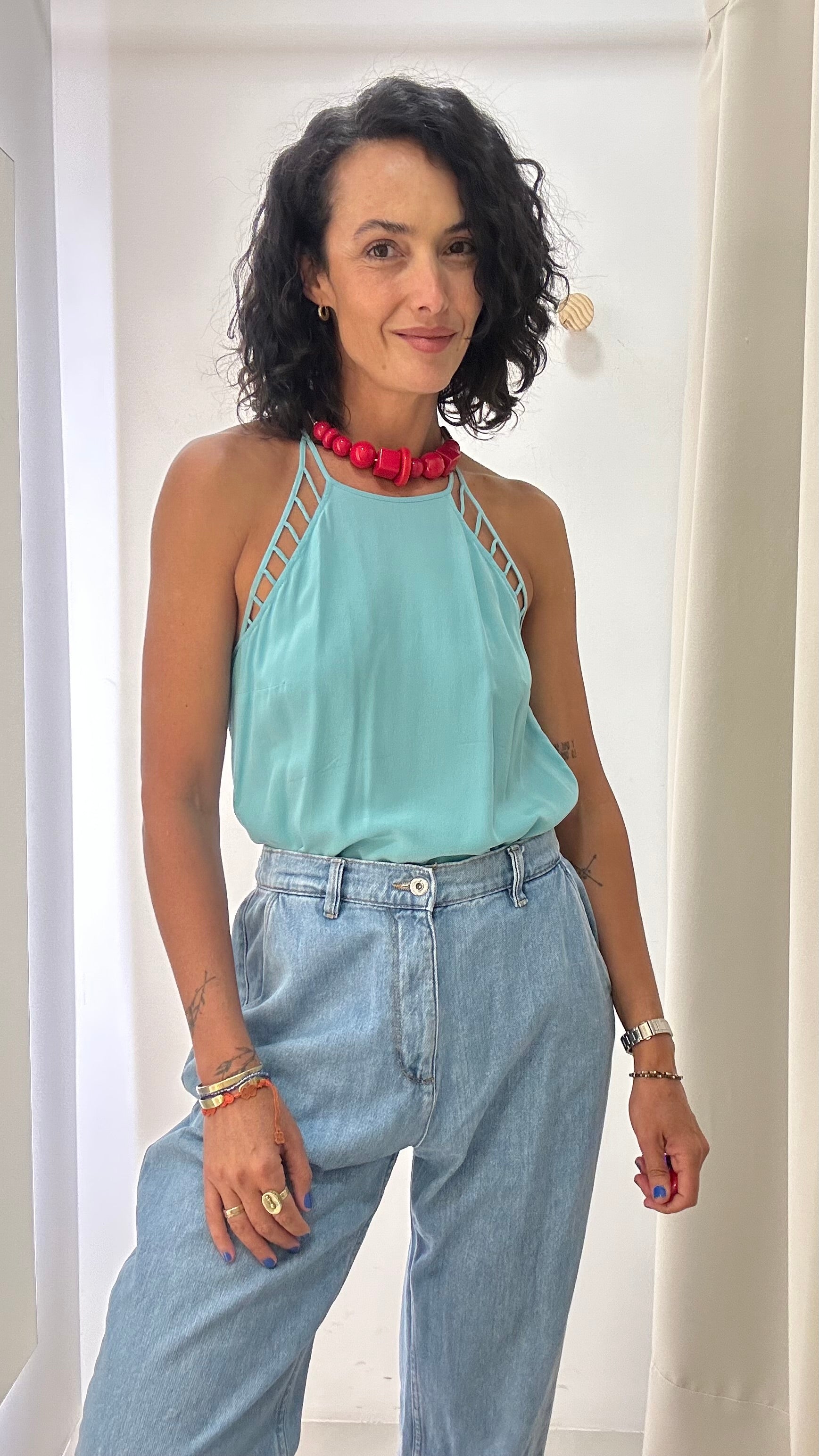 Blusa seda Animale
