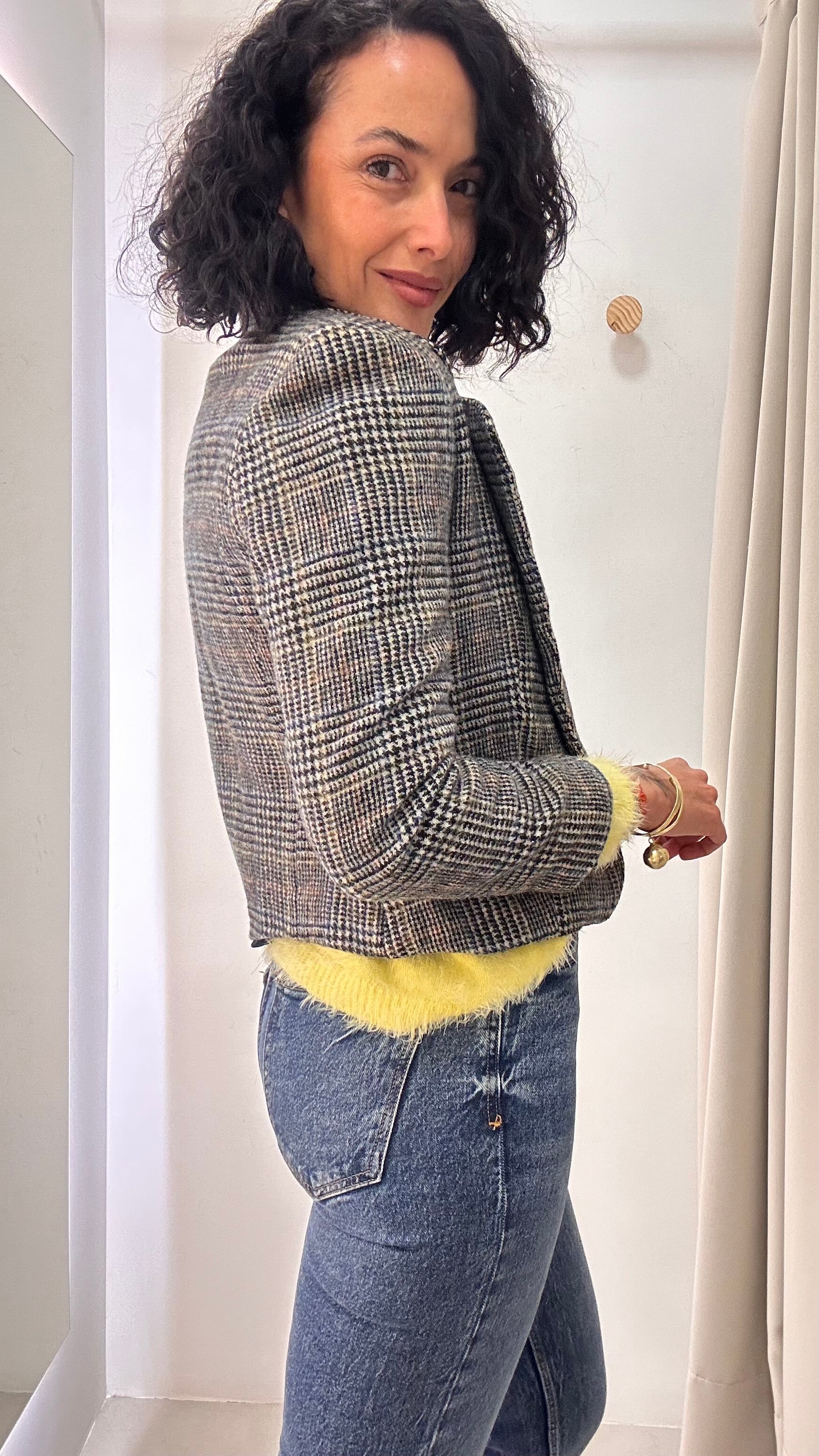 Blazer Cropped Xadrez