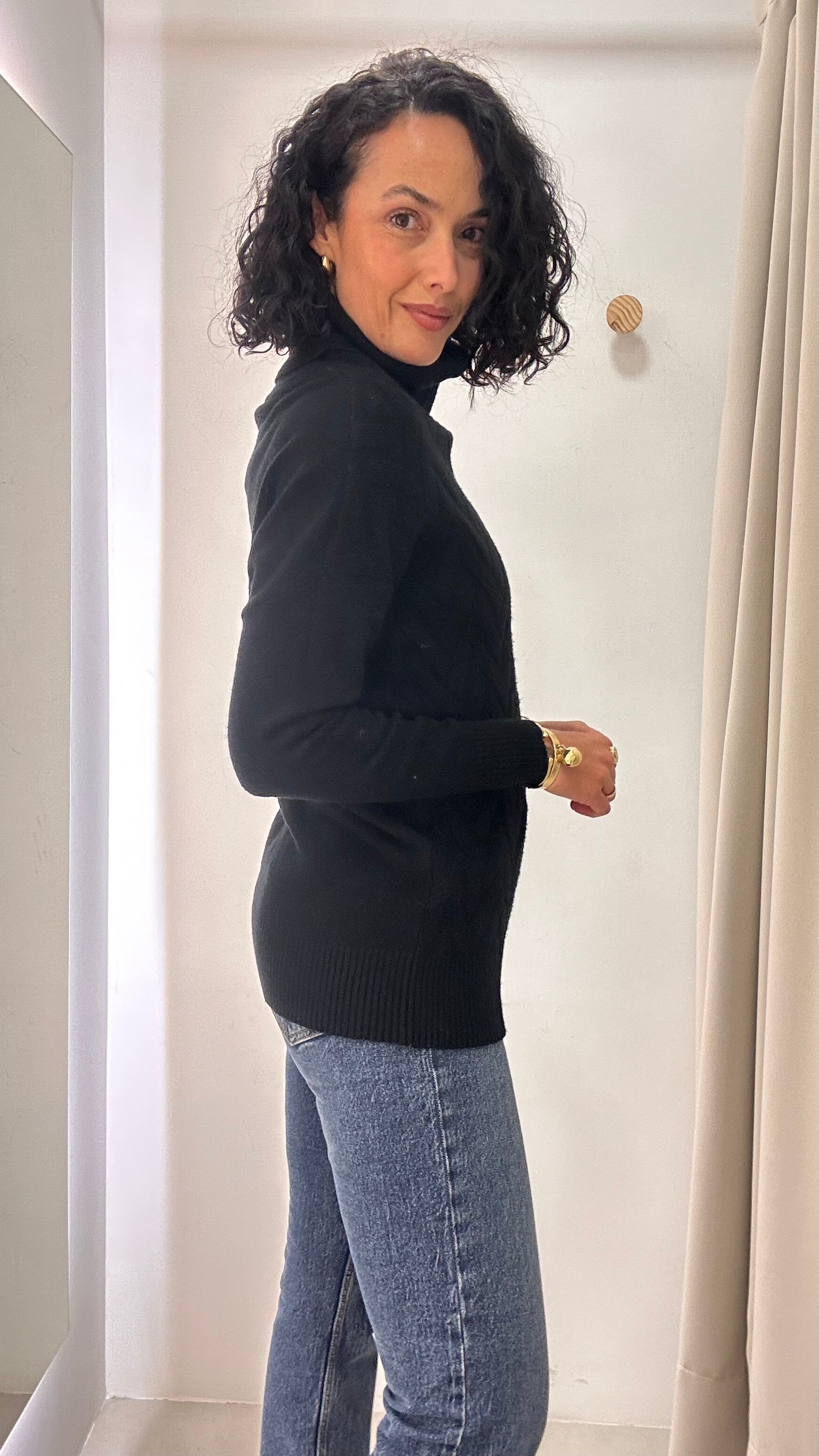 Suéter Tricot Gola Alta Preto