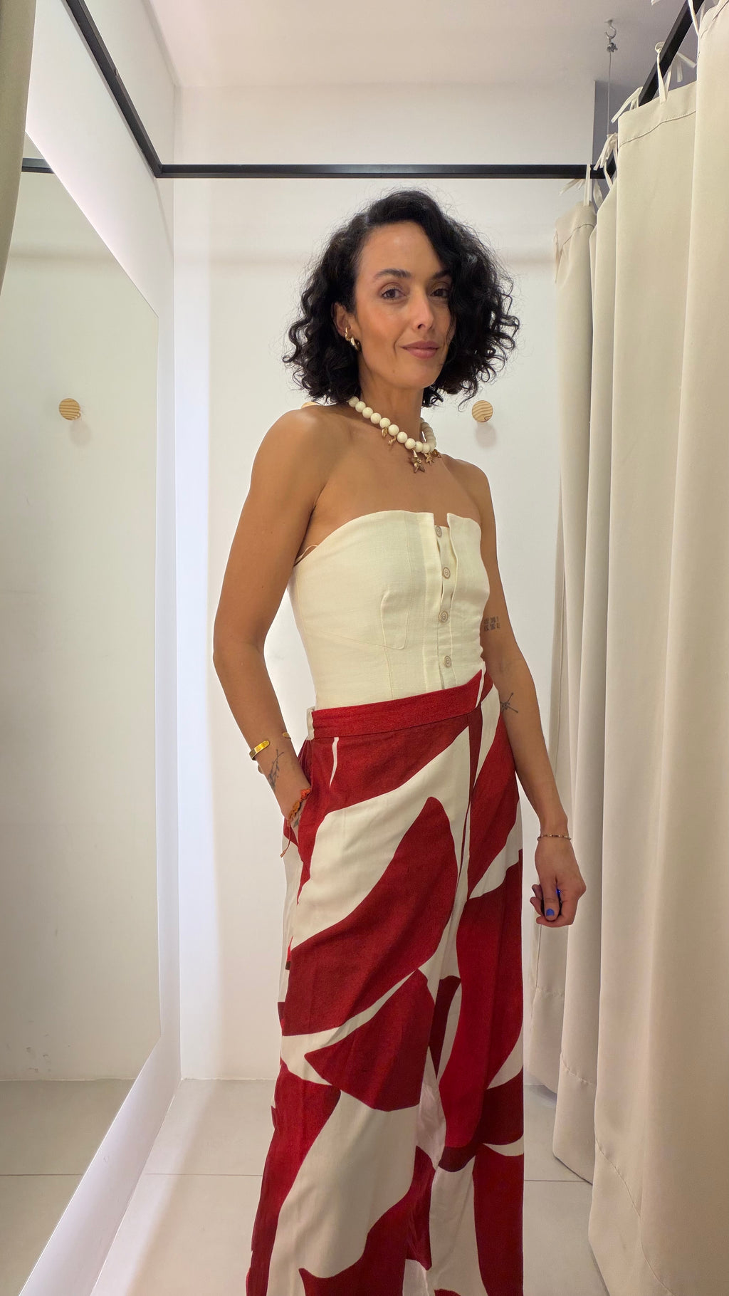 Corset Tomara que Caia Off White Essenciale