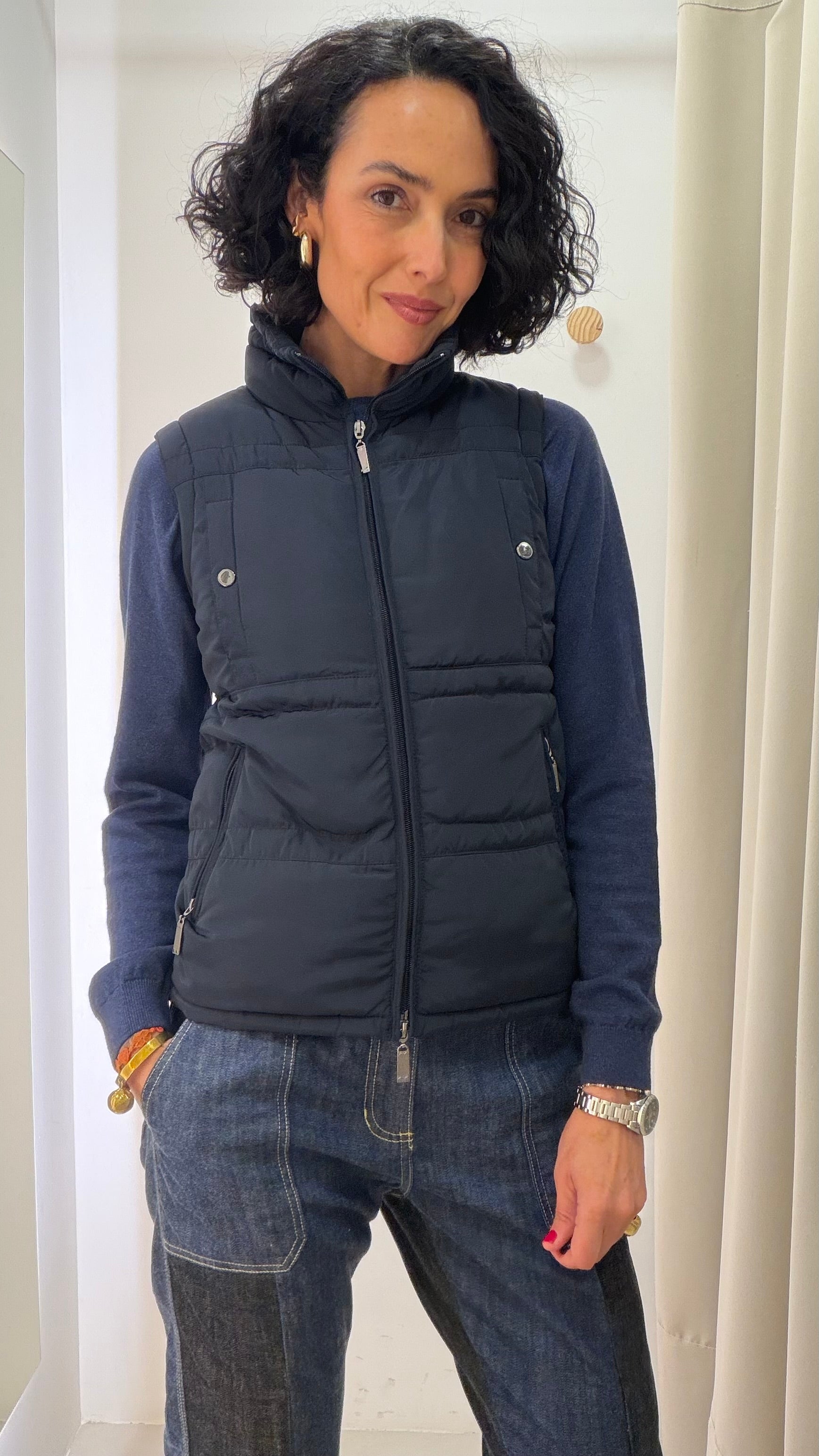 Colete Puffer Azul Marinho Le Lis Blanc