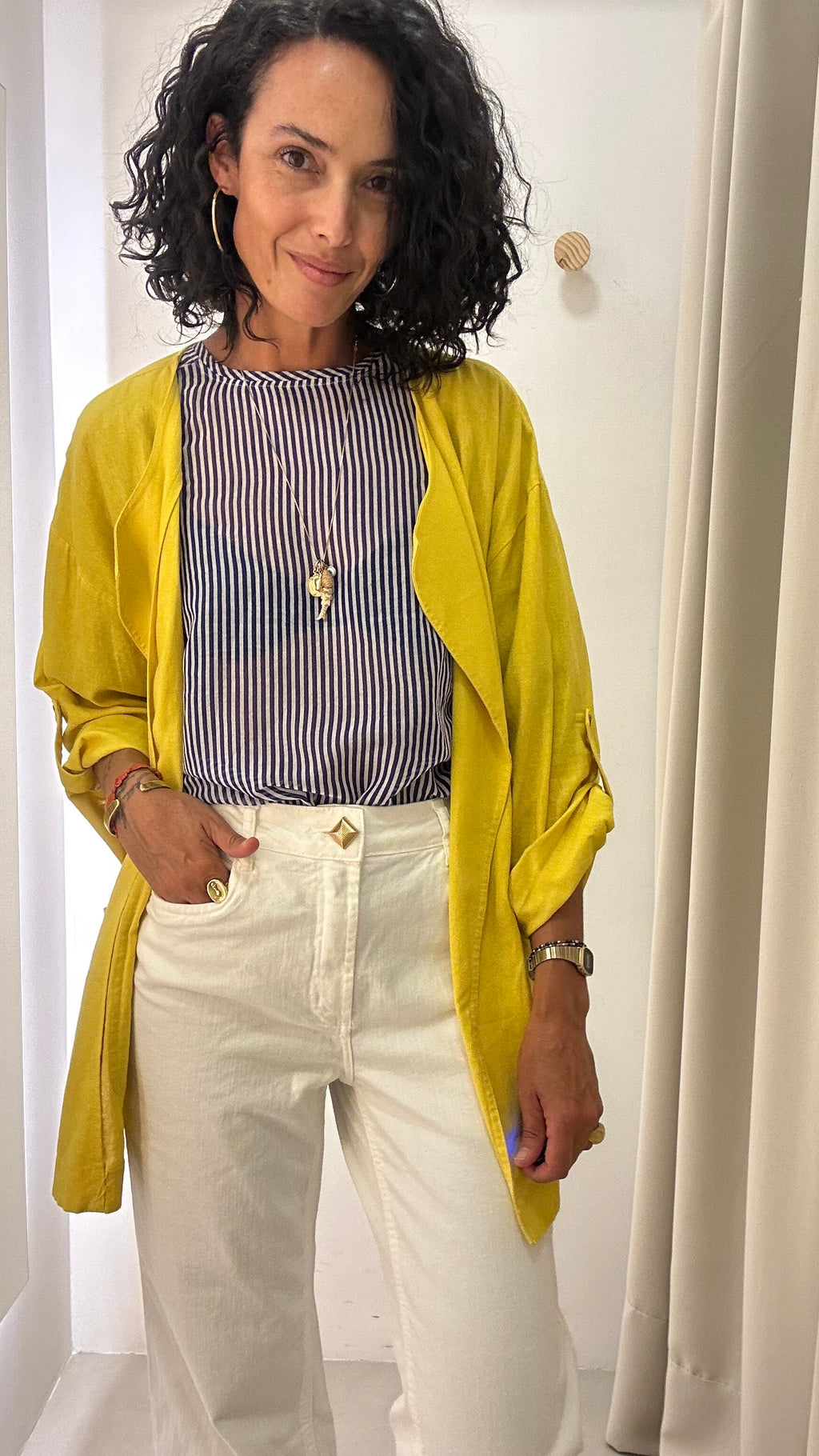 Blazer Amarelo Linho