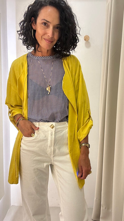 Blazer Amarelo Linho