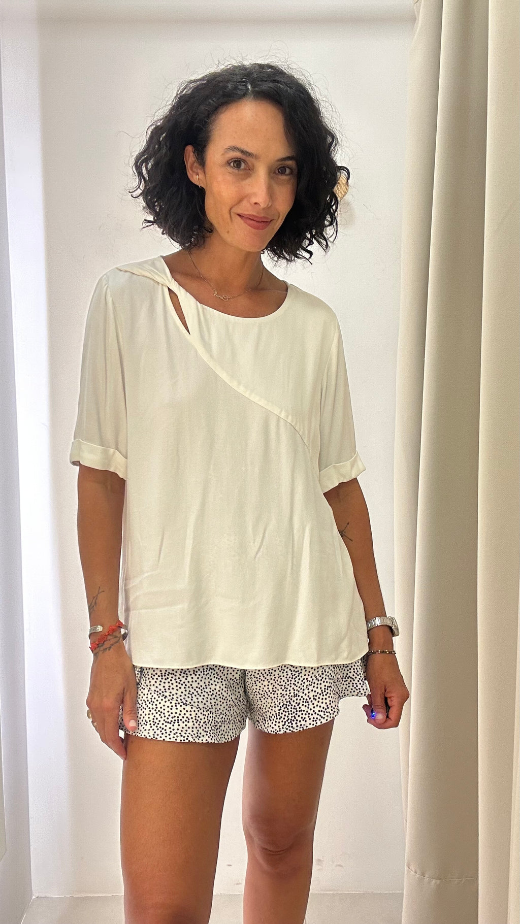 Blusa Branca Lunender
