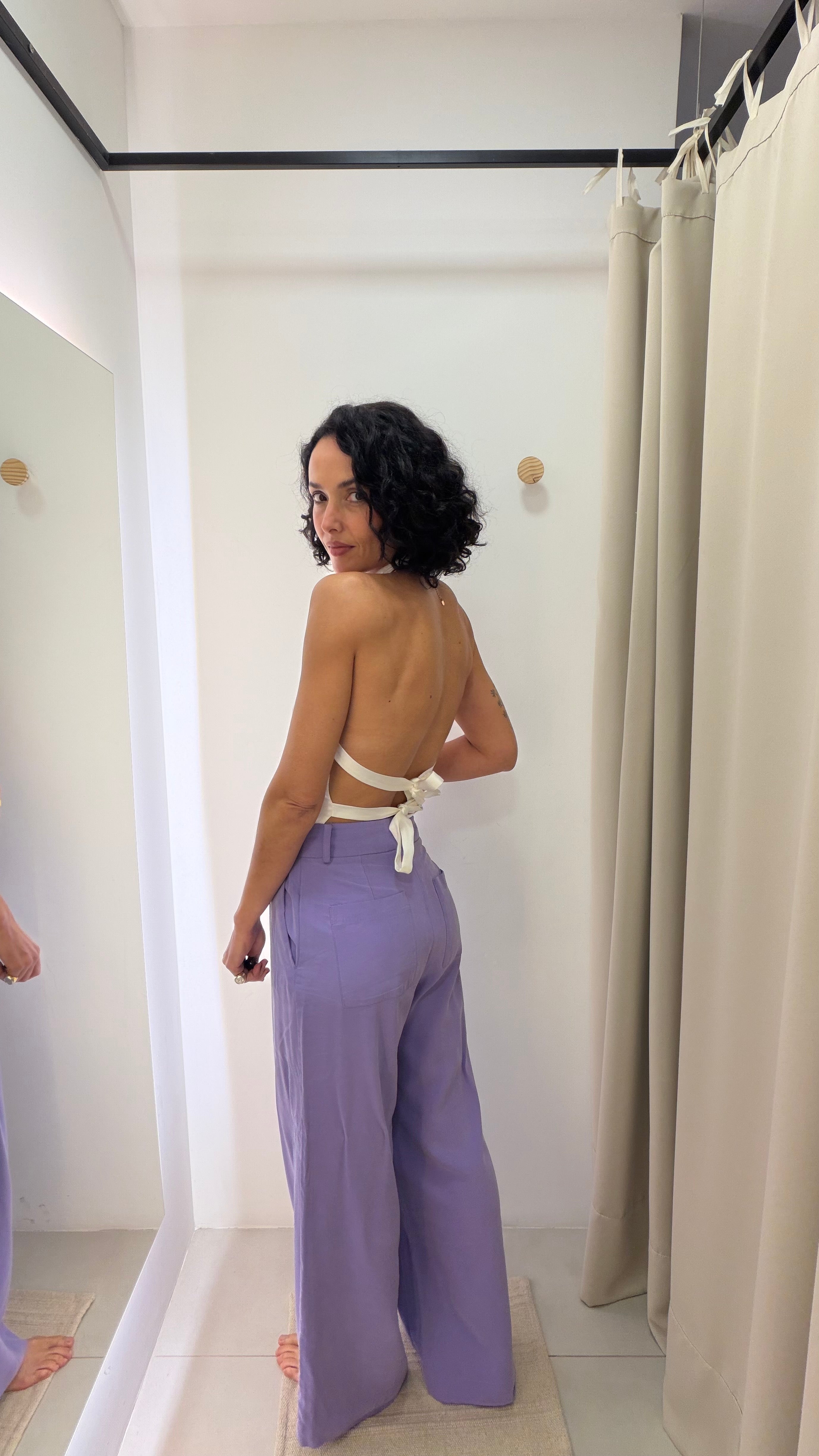 Calça lilás Shoulder