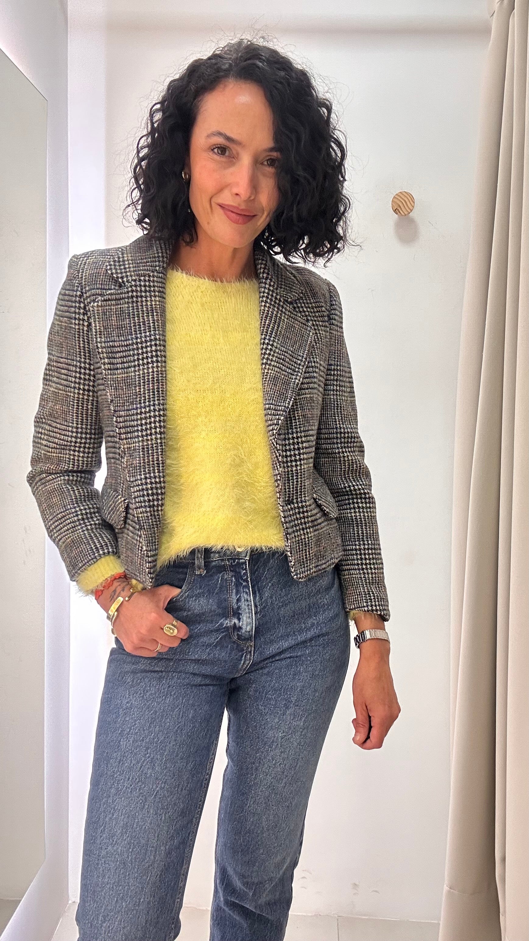 Blazer Cropped Xadrez