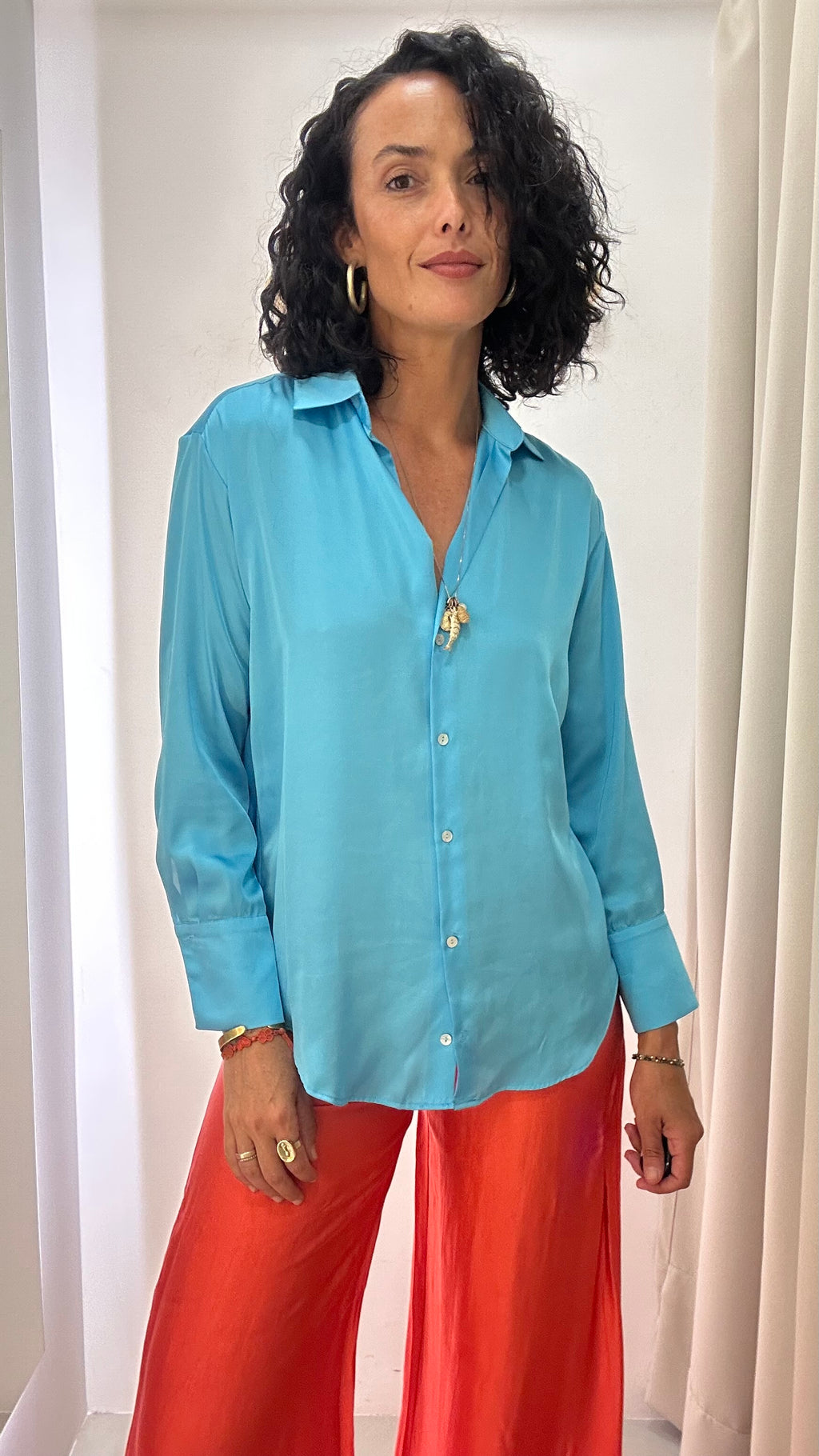 Camisa Azul Zara
