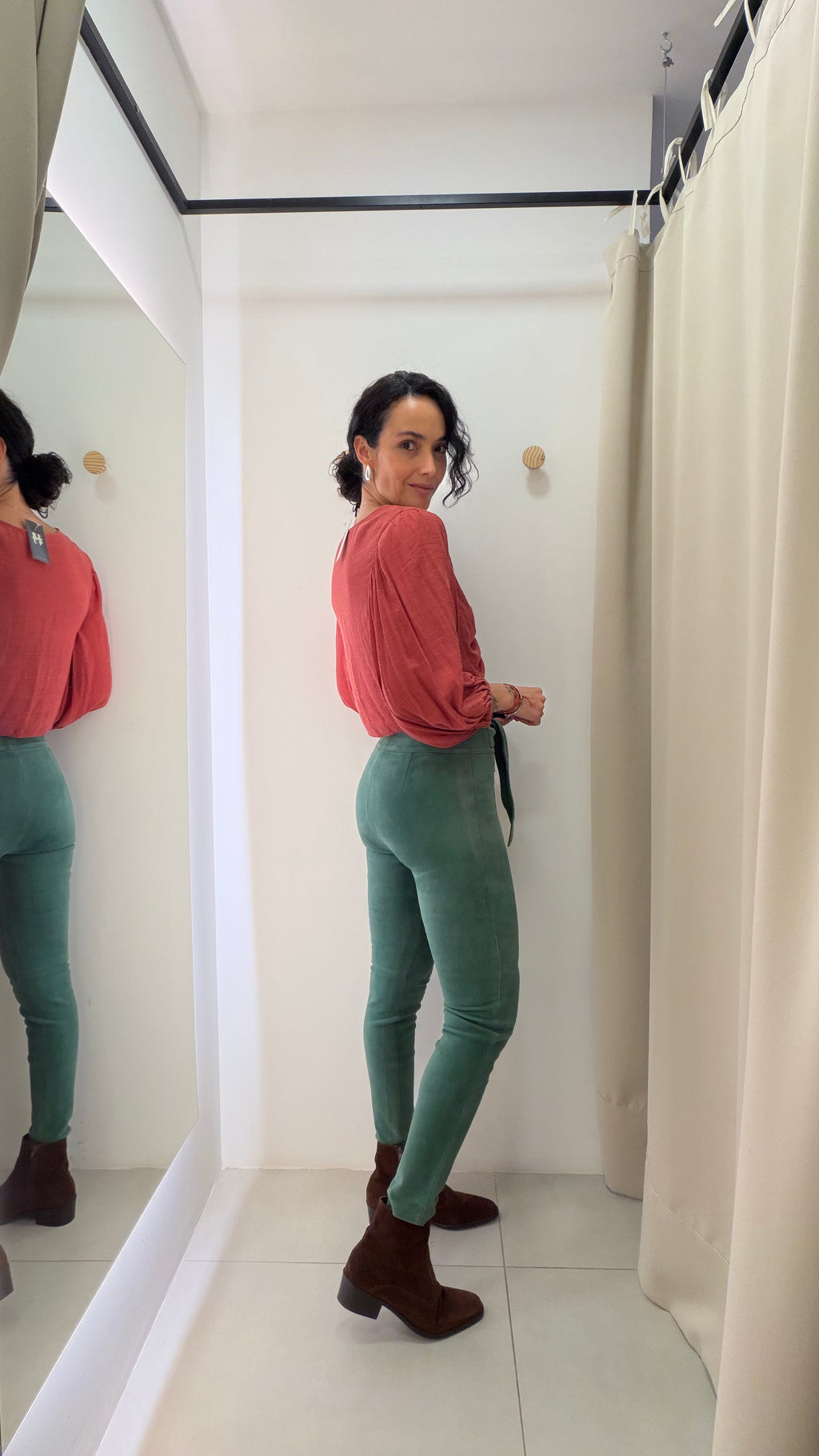 Calça de Couro Verde Dallas Couros