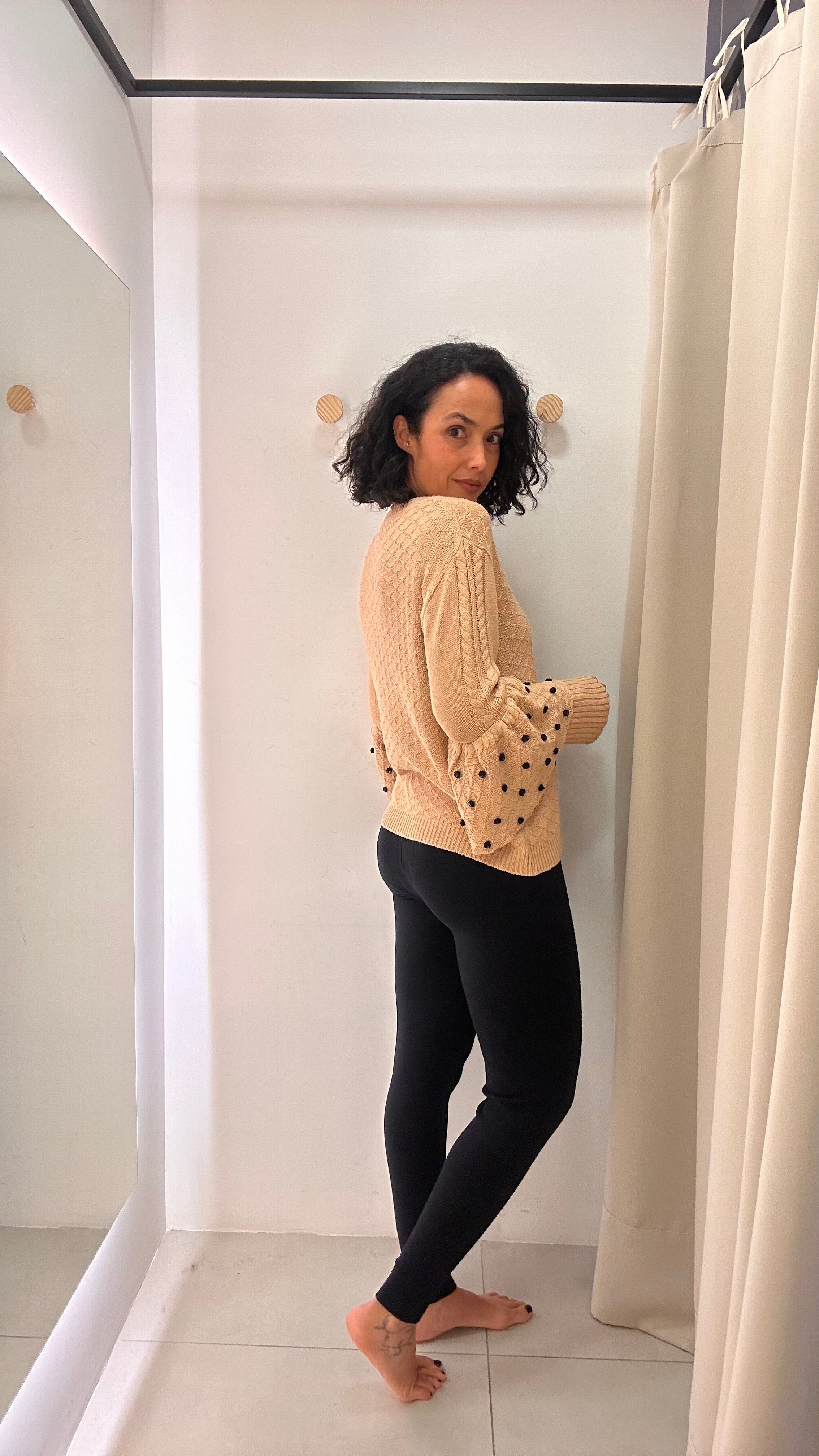 Calça Preta em Malha Max Maria