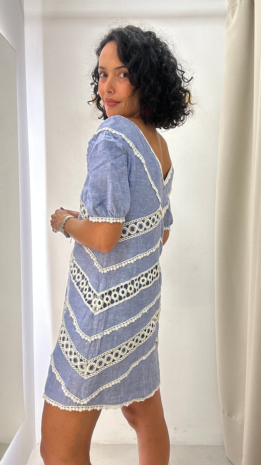 Vestido linho misto Essenciale