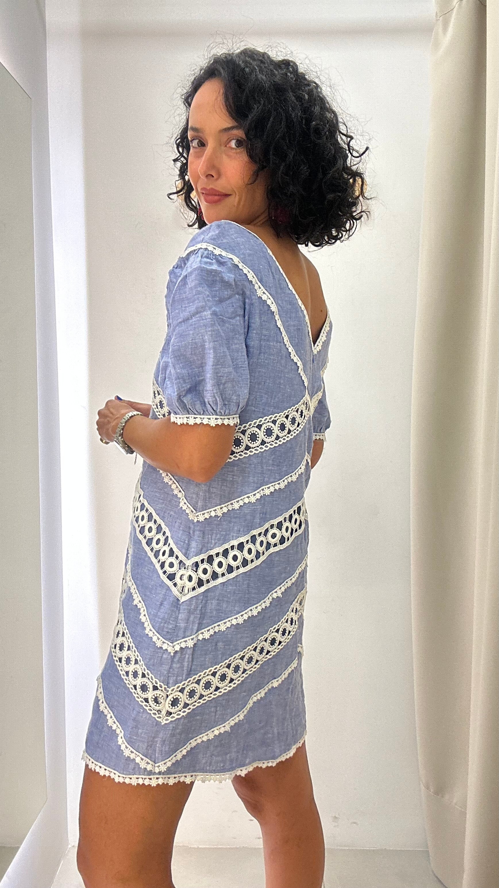 Vestido linho misto Essenciale