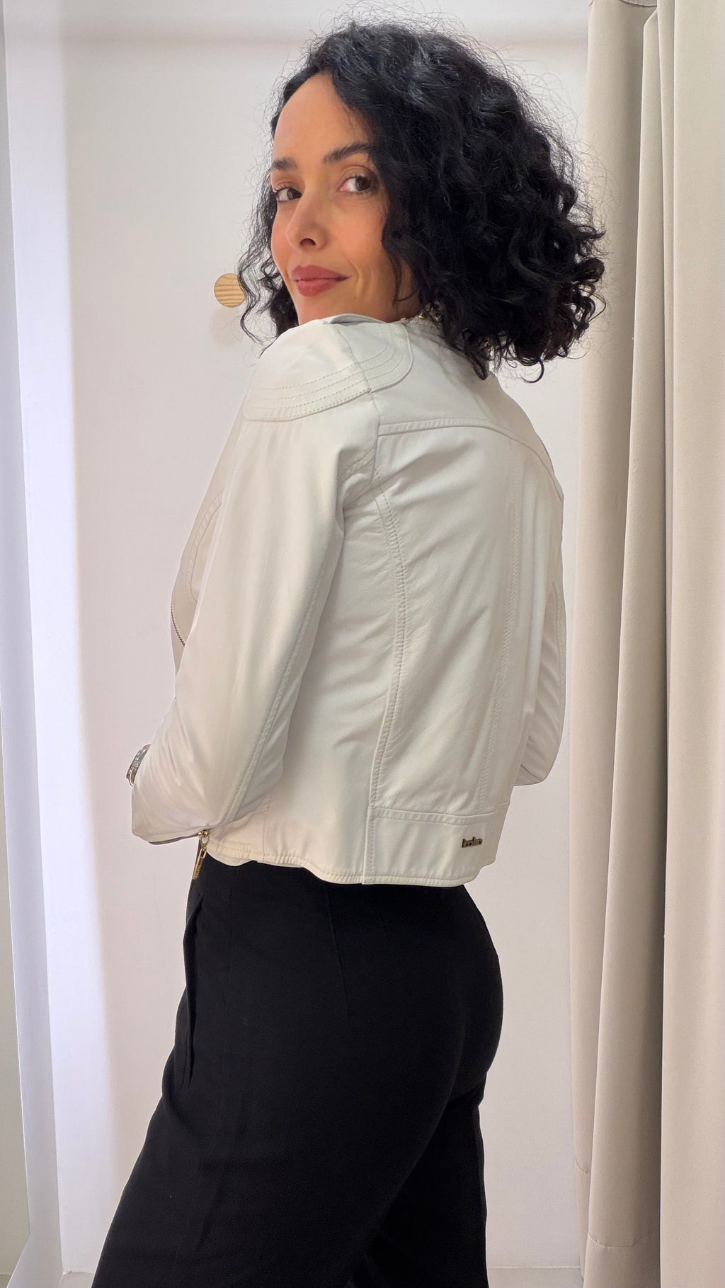 Jaqueta de Couro Branca Colcci