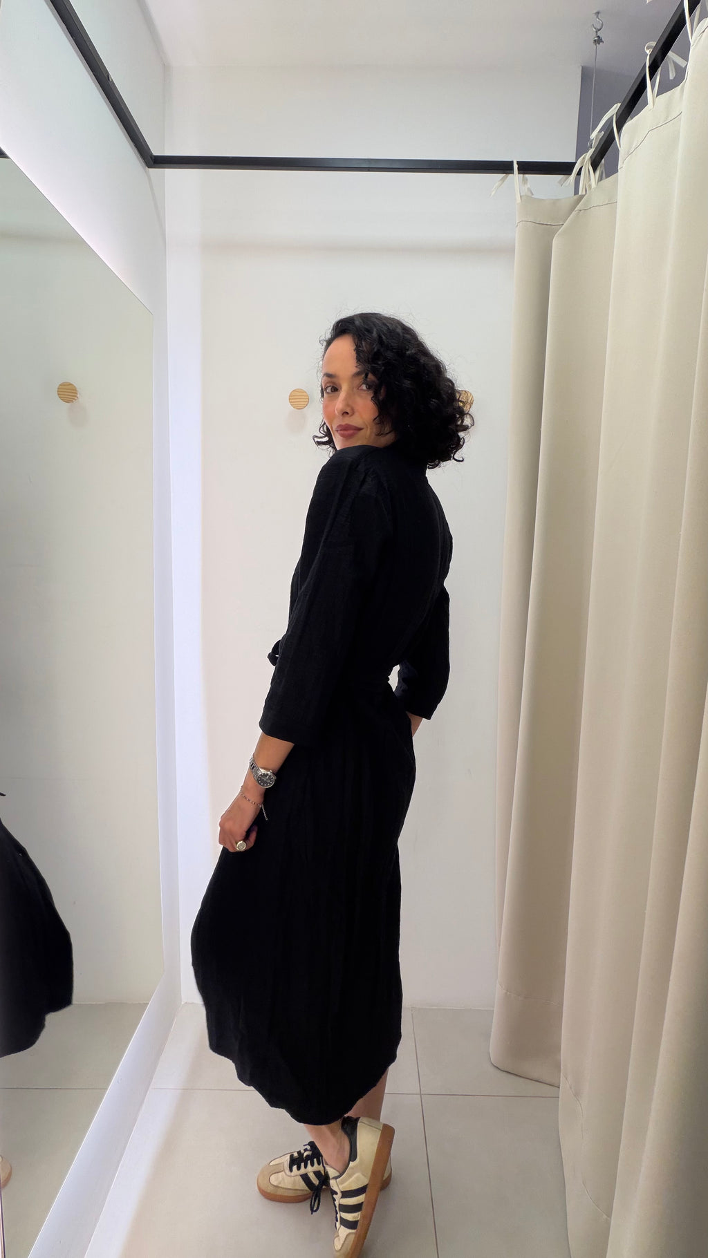 Chemise preto midi Zara