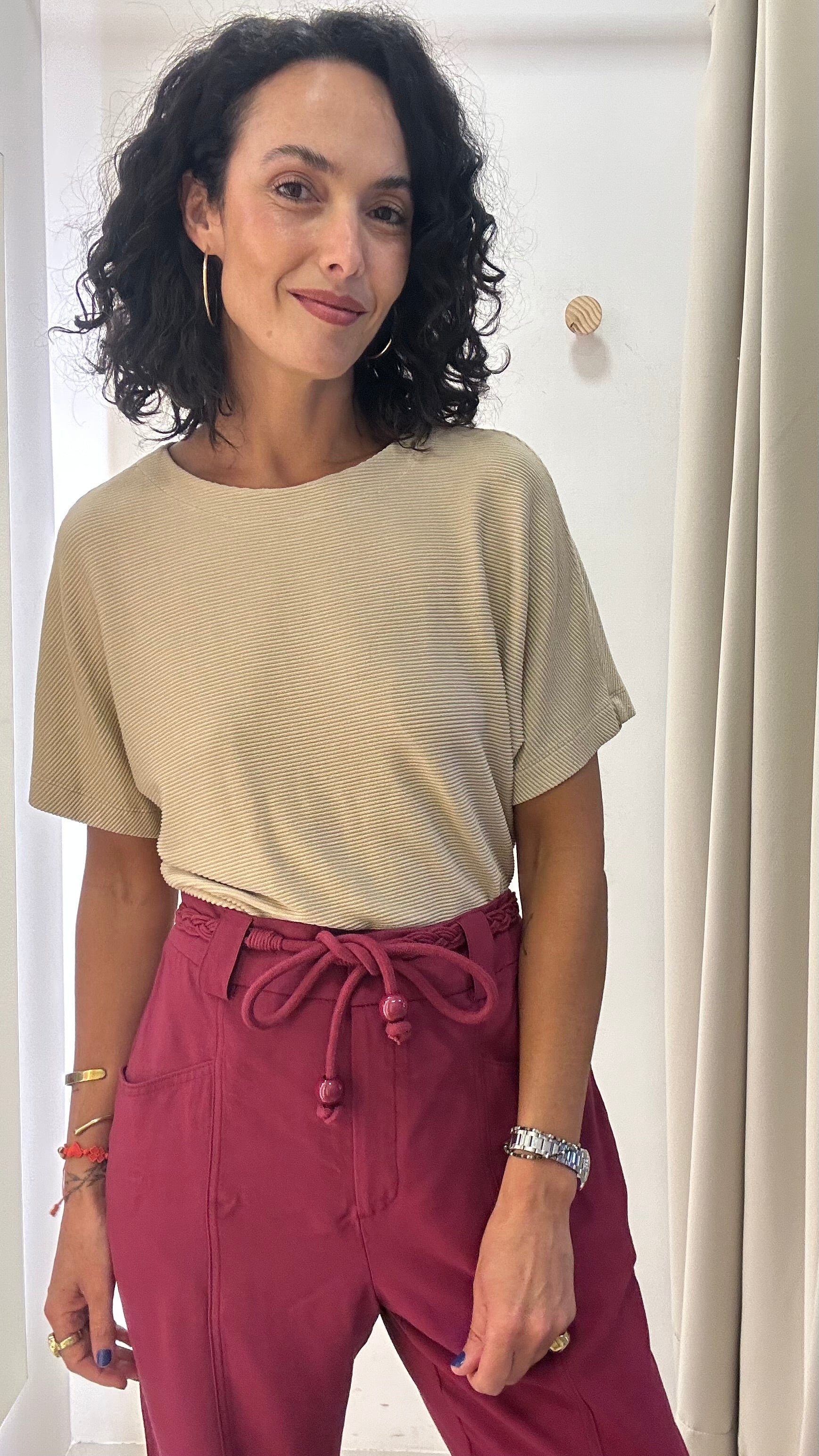 Camiseta Oversize Bege