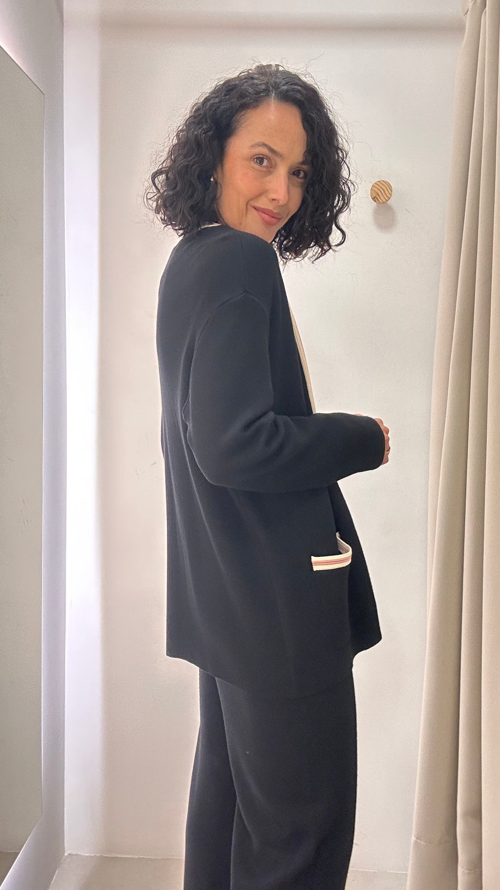 Conjunto Calça e Cardigan Preto
