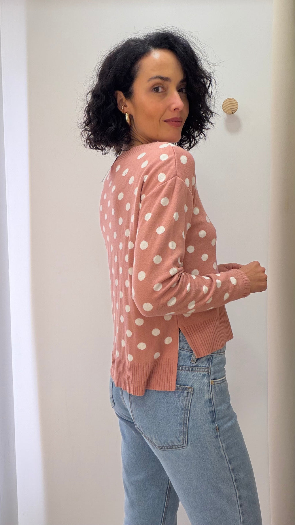 Tricot Poá Rosa