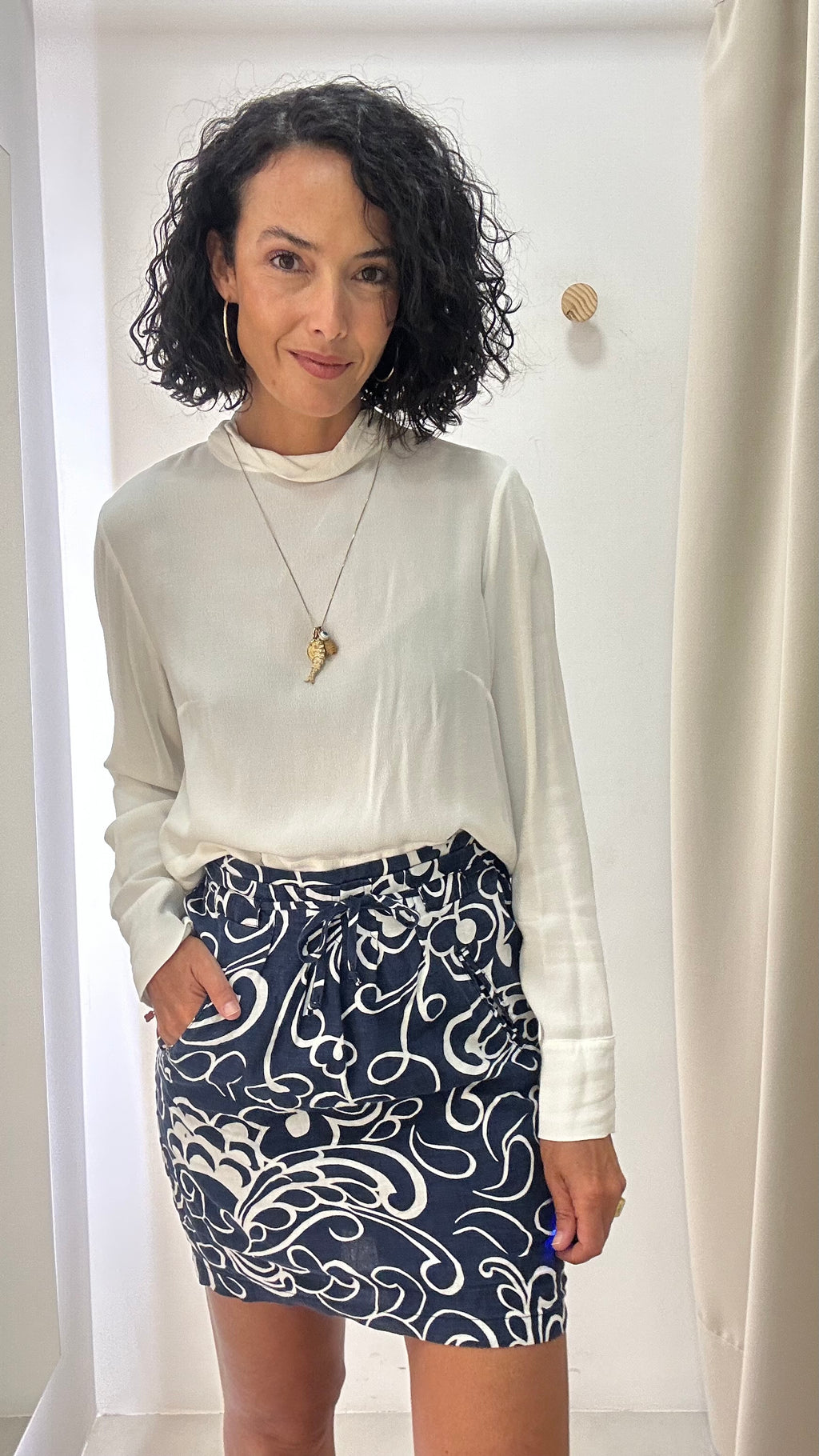 Blusa Manga Longa Branca Nati Vozza