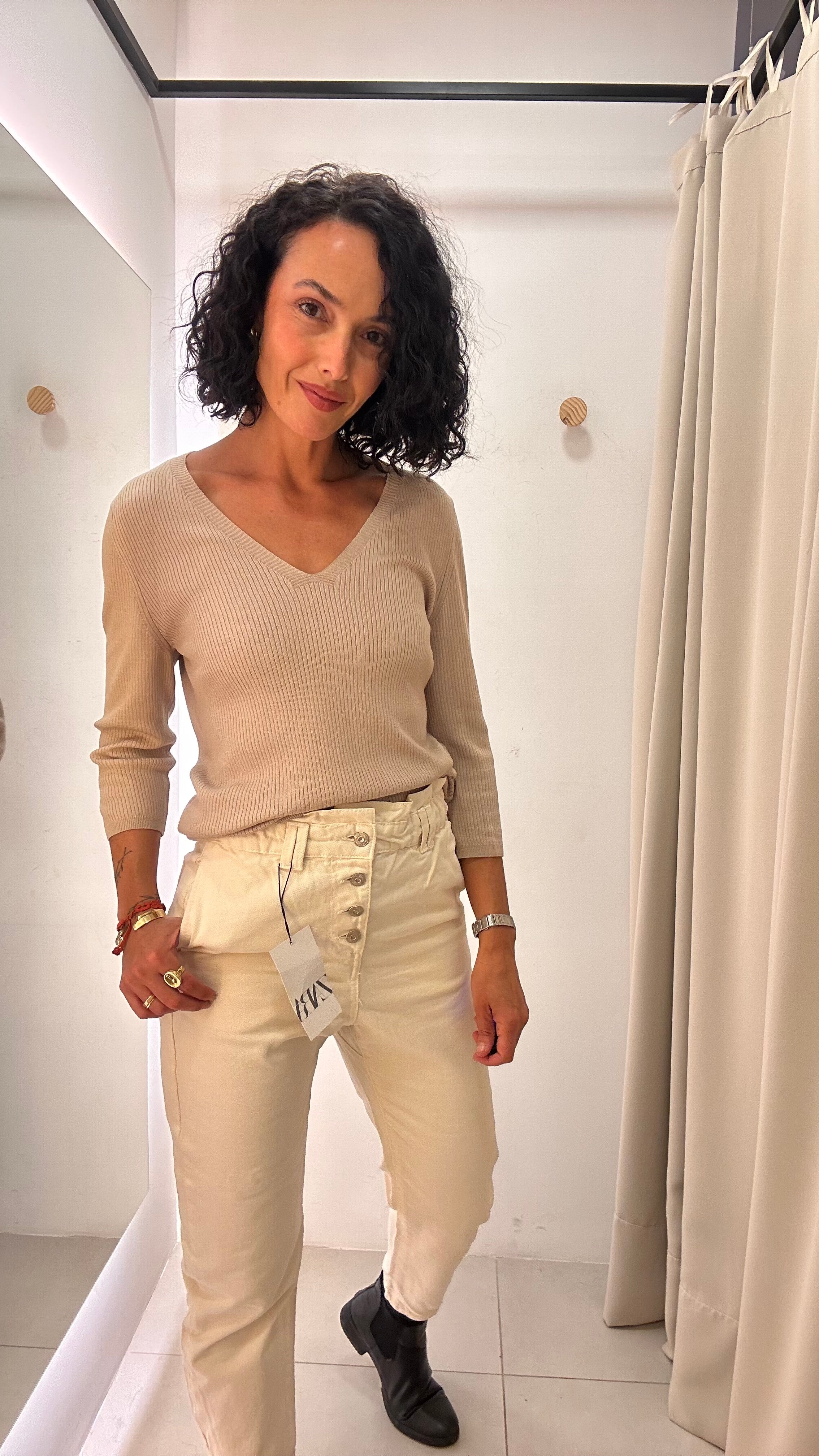 Calça Jeans Off White Zara
