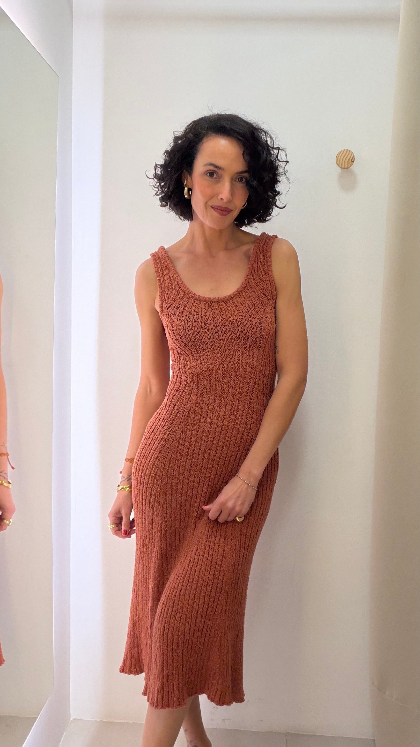 Vestido Tricot midi H&M