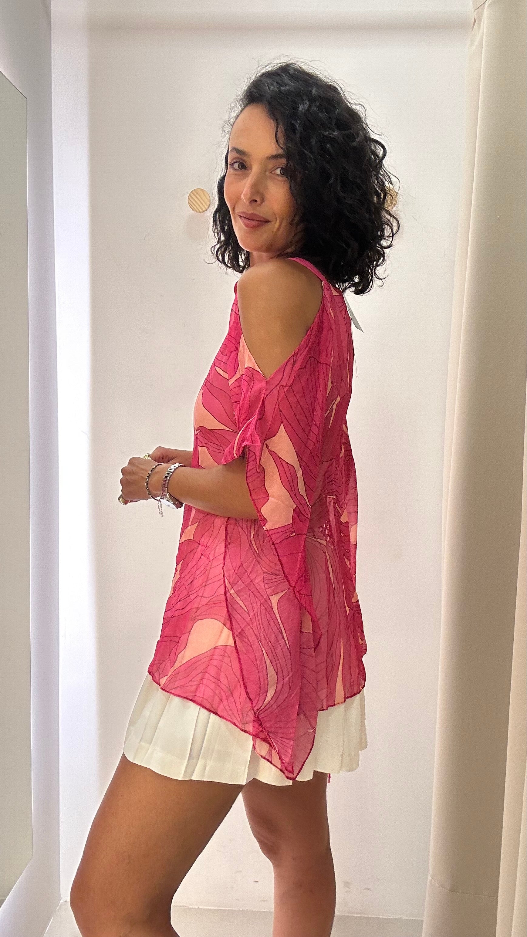Blusa Rosa Assimétrica Ton âge