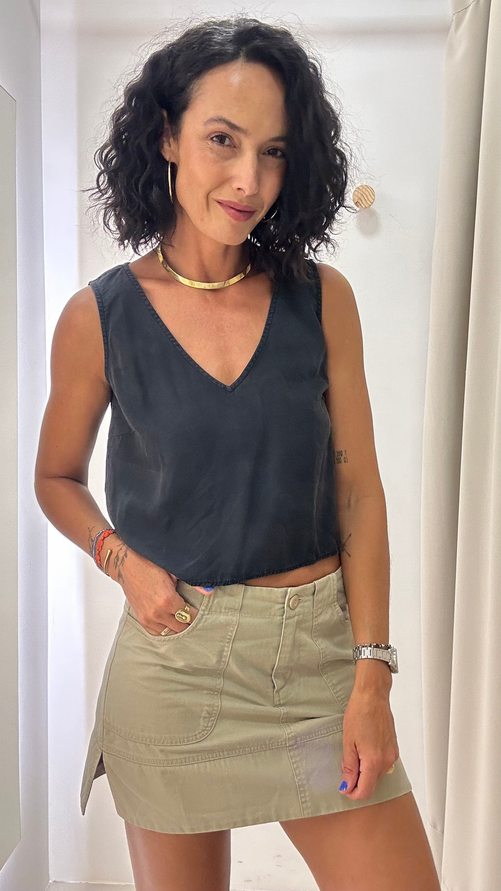 Blusa Cropped Preta MYBASIC