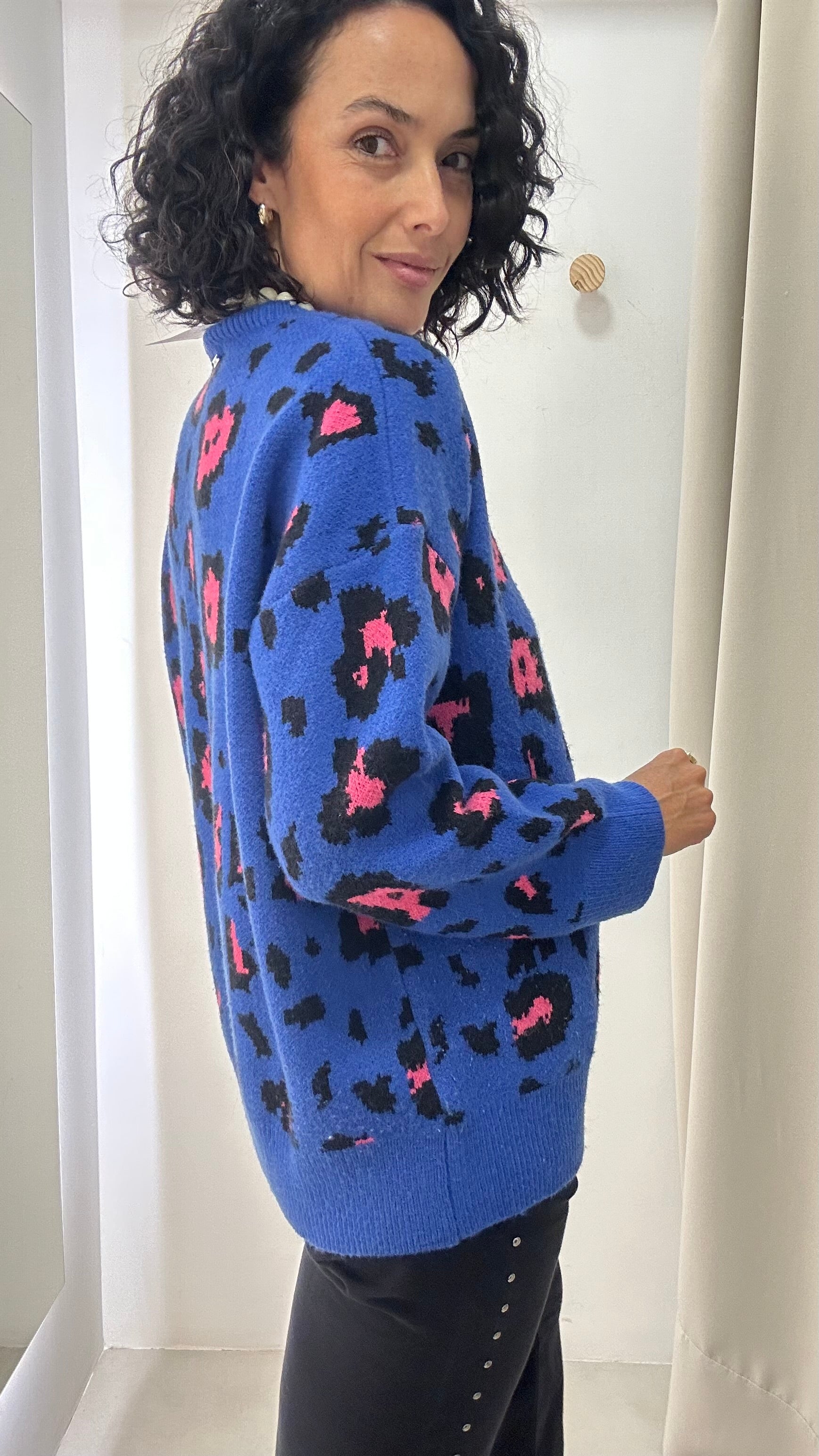Blusão Animal Print Azul Mamô
