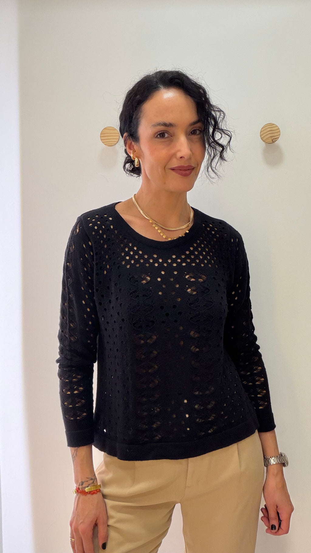 Tricot Preto Cleo Milani