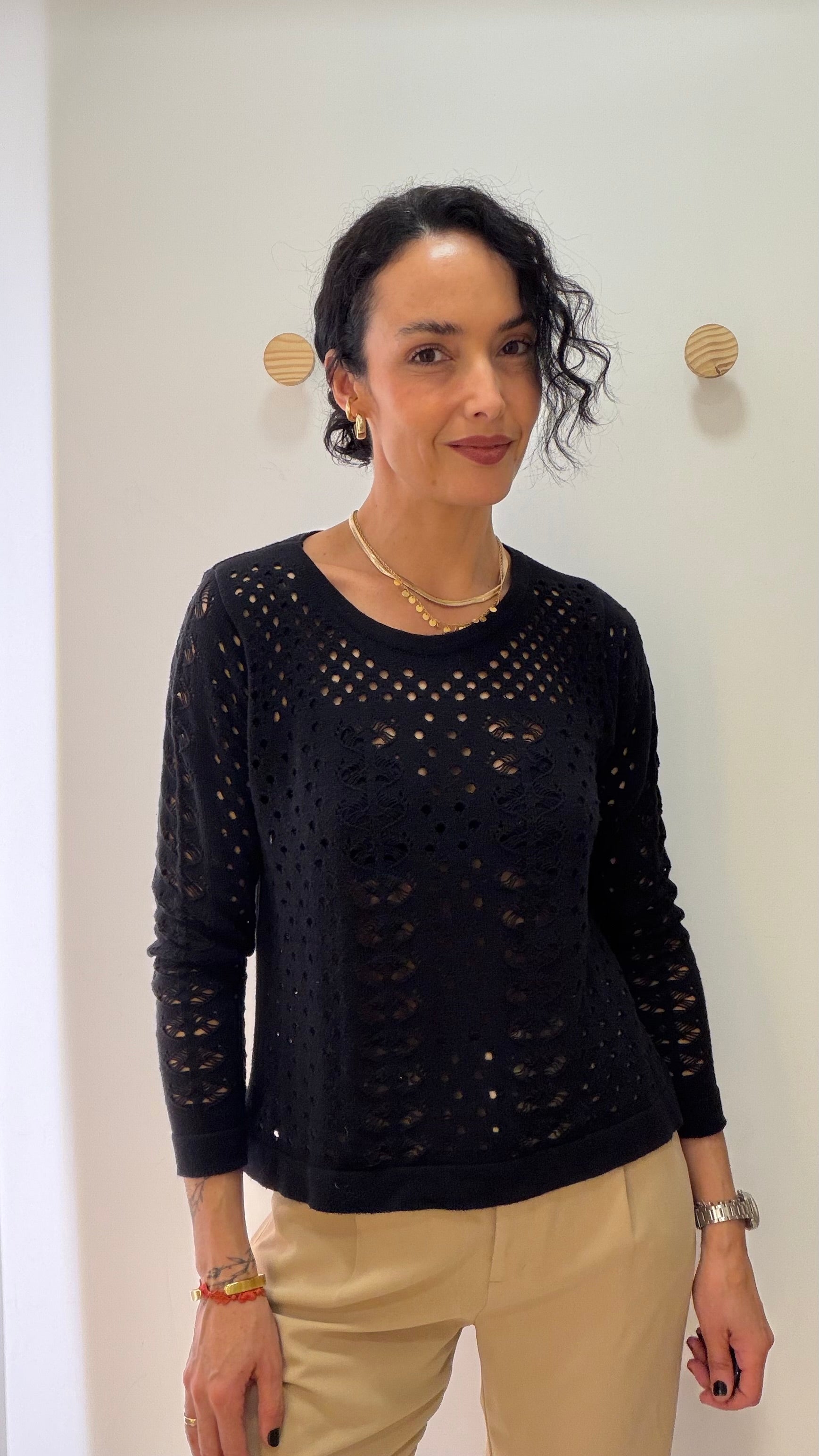 Tricot Preto Cleo Milani