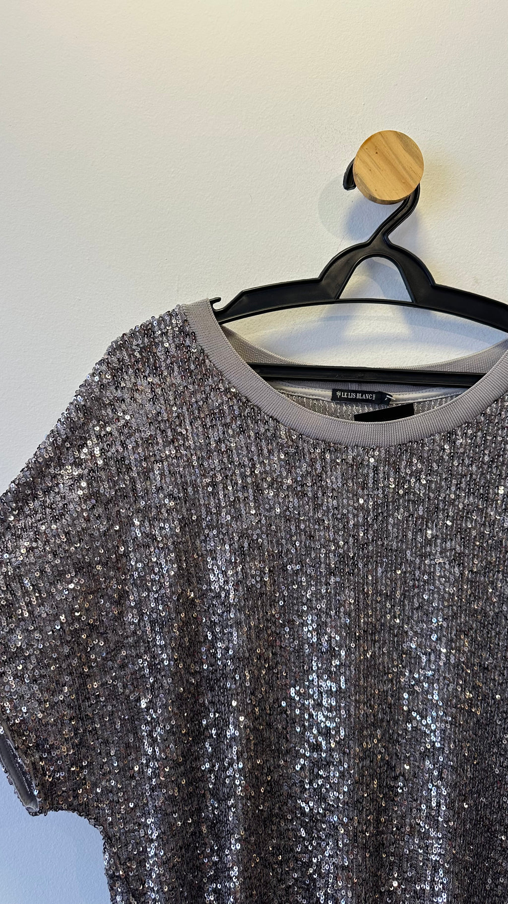 Blusa Paetê le lis blanc