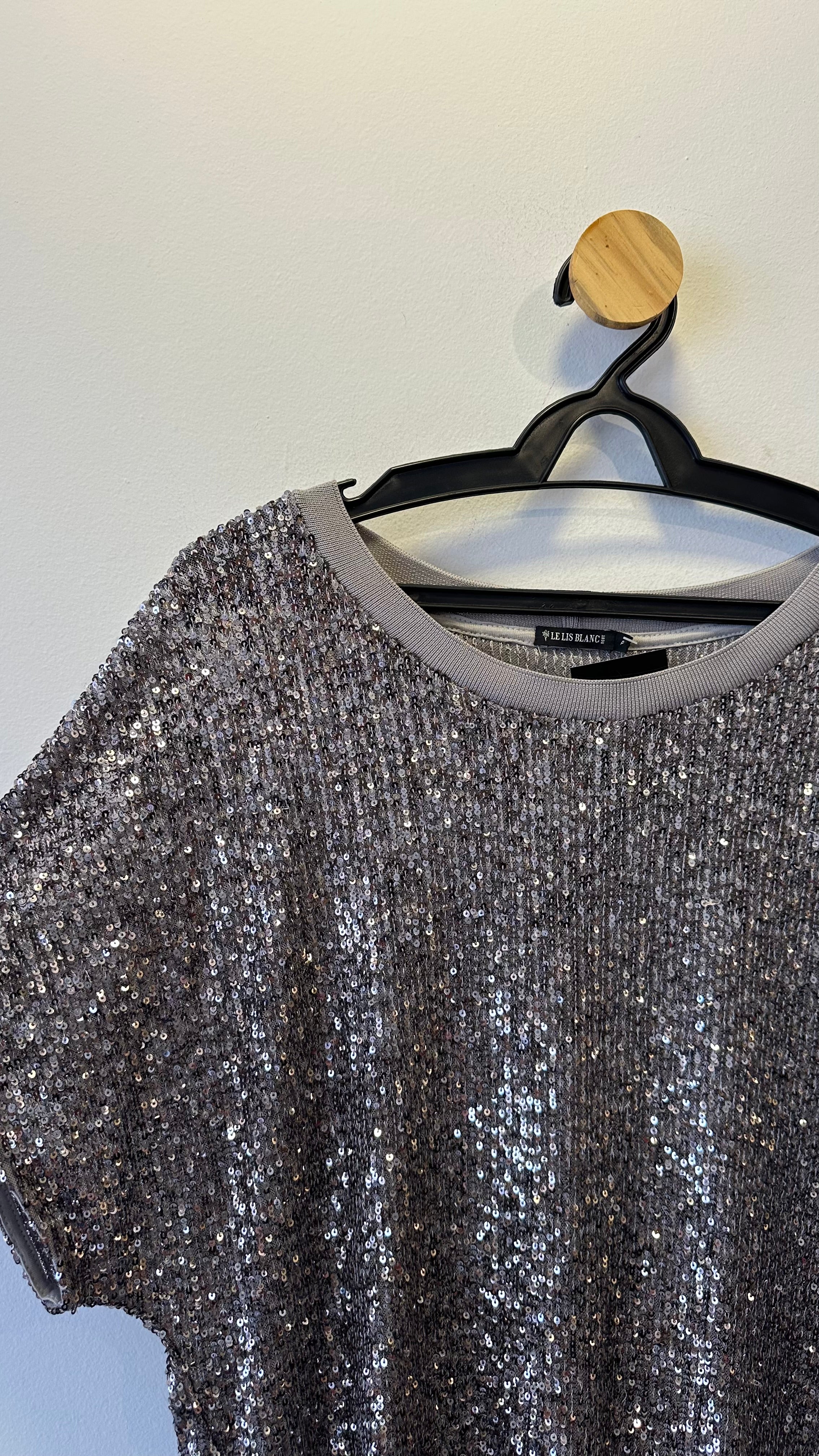 Blusa Paetê le lis blanc
