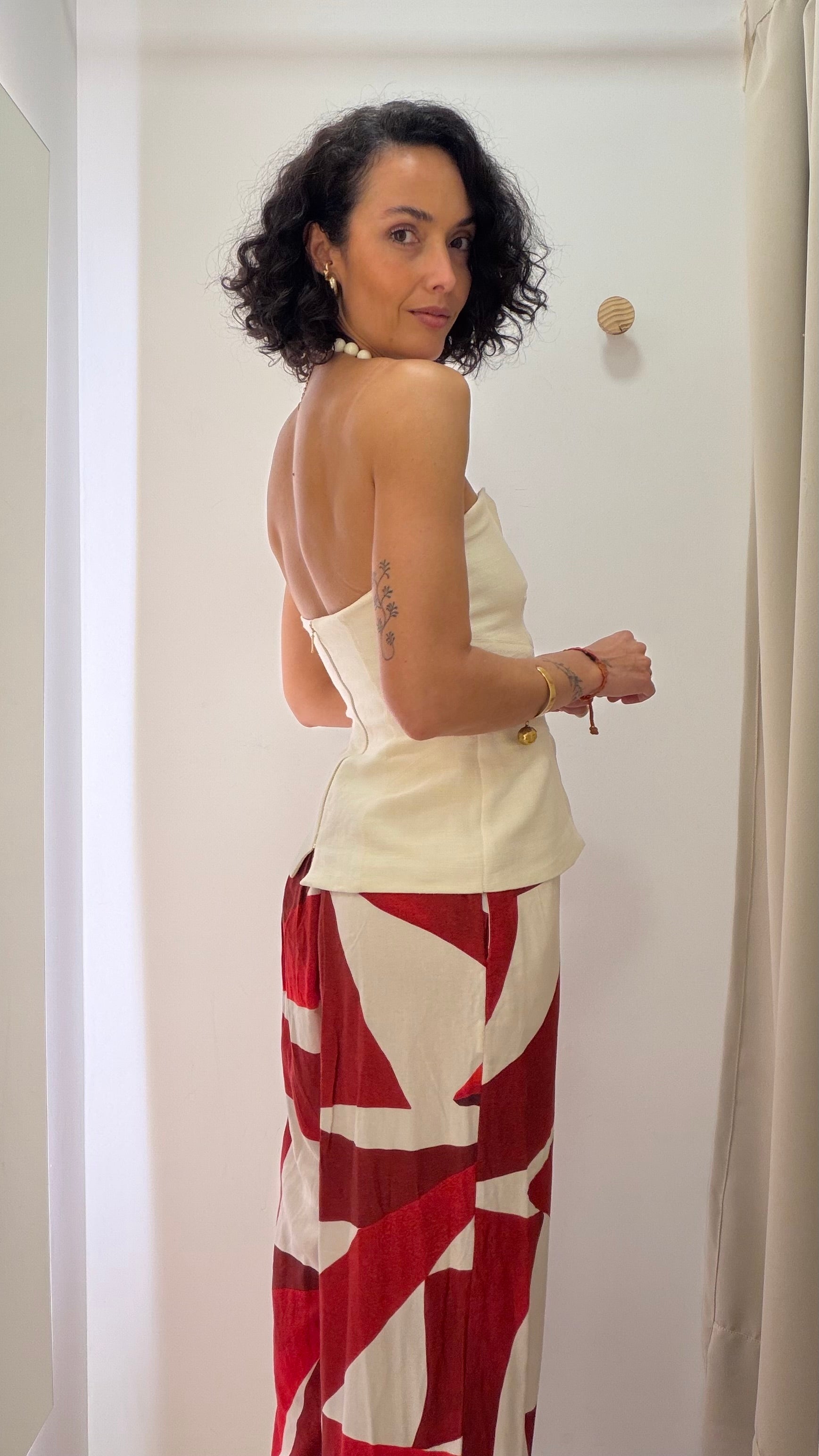 Corset Tomara que Caia Off White Essenciale