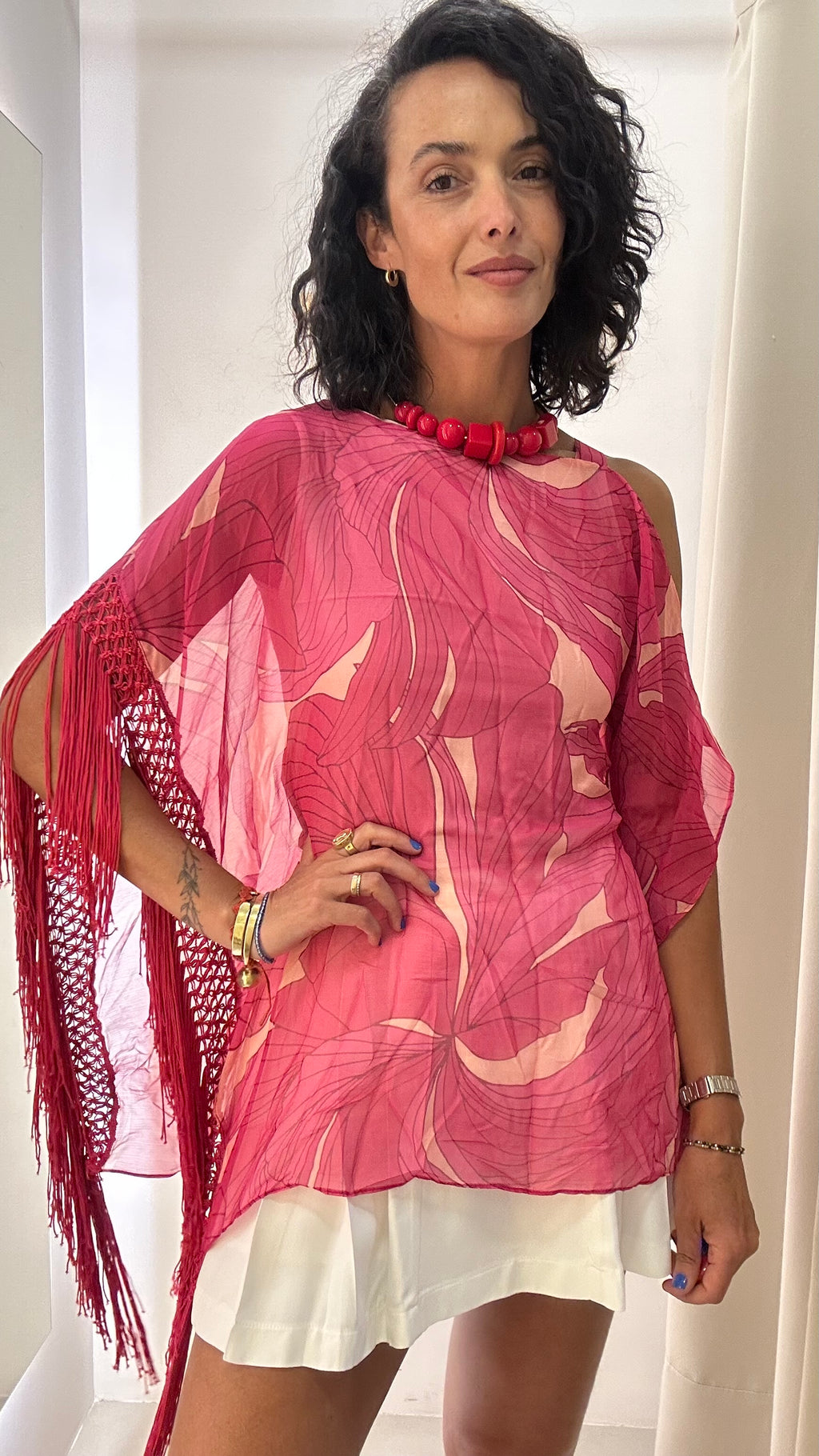 Blusa Rosa Assimétrica Ton âge