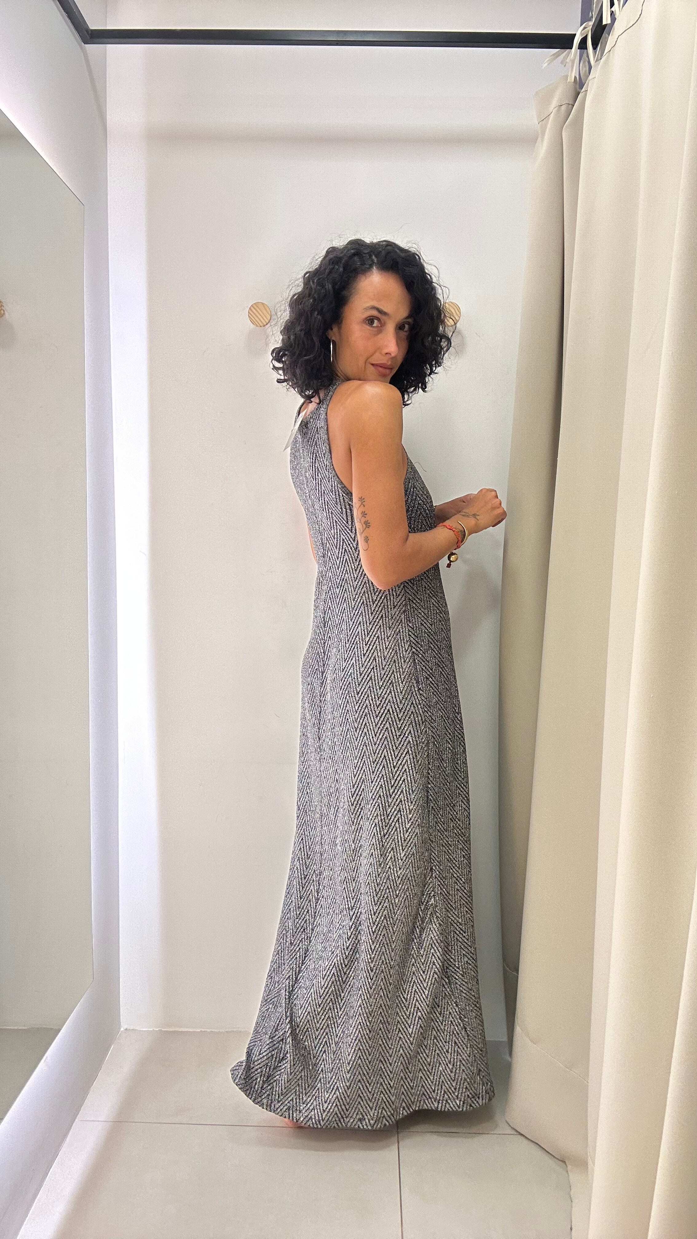 Vestido Longo Lurex Zara