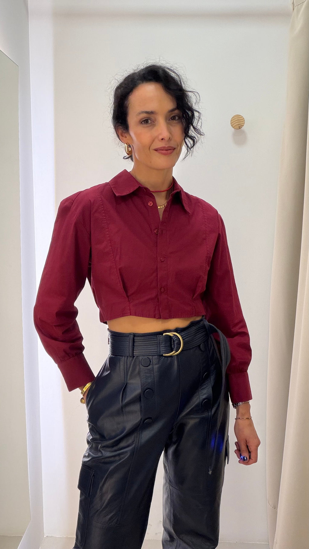 Calça couro NK