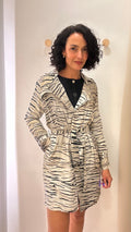 Trench Coat De Seda Animale