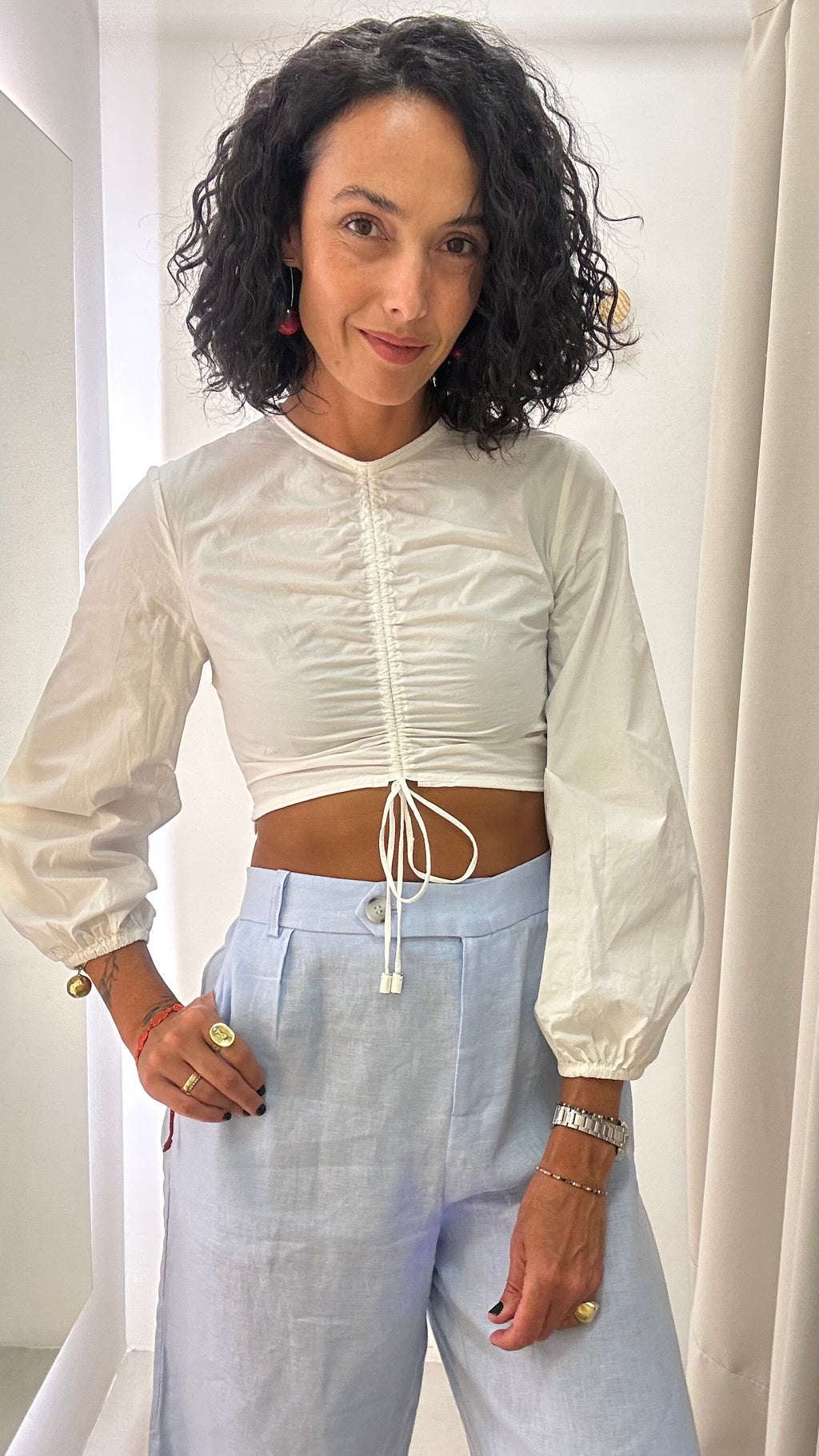 Short Azul de Linho Anahí