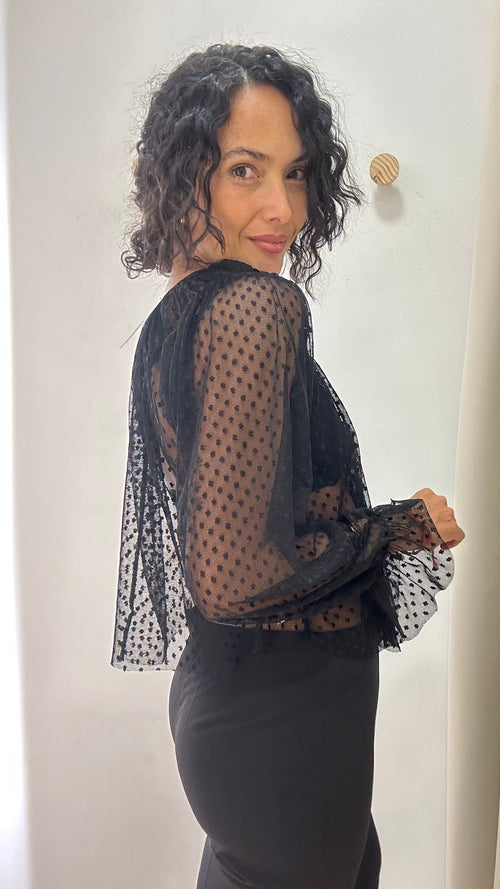 Blusa com Transparência Zara