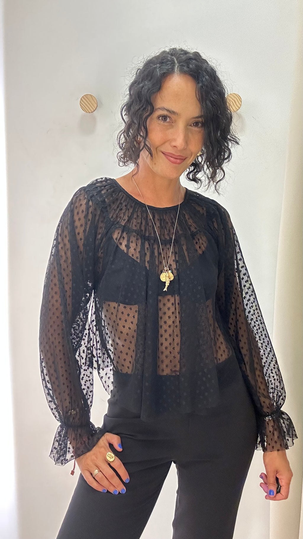 Blusa com Transparência Zara