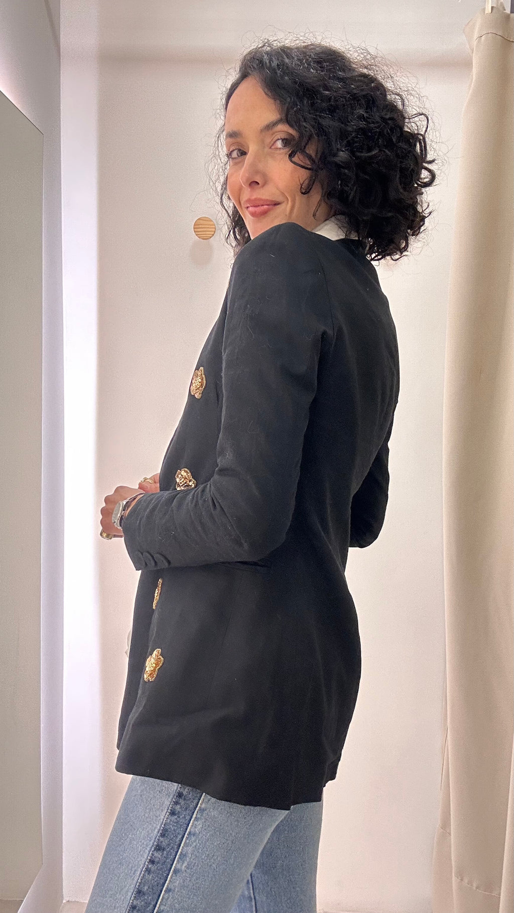 Blazer linho bordado Ninatton