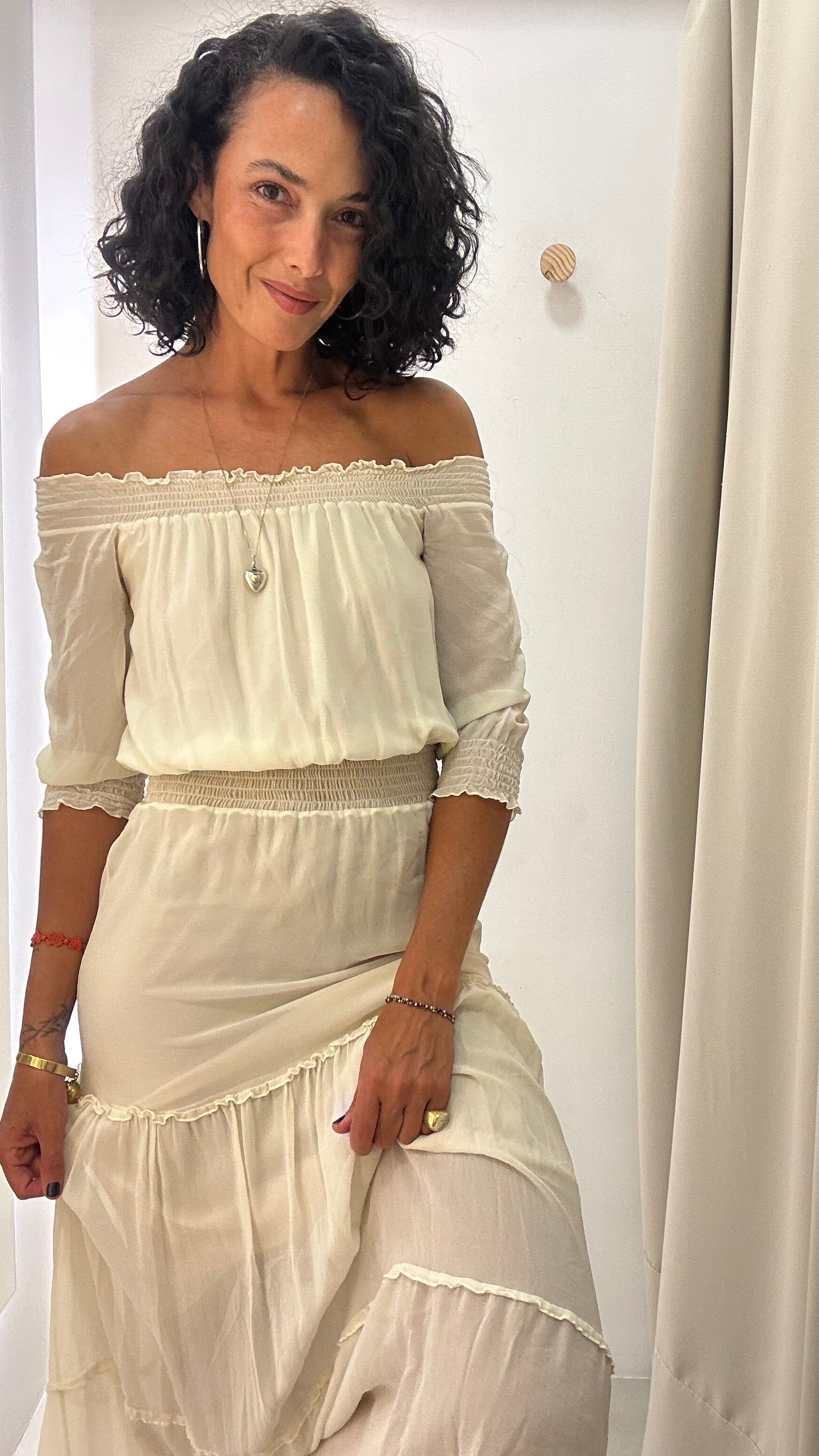 Vestido de Seda Carina Duek