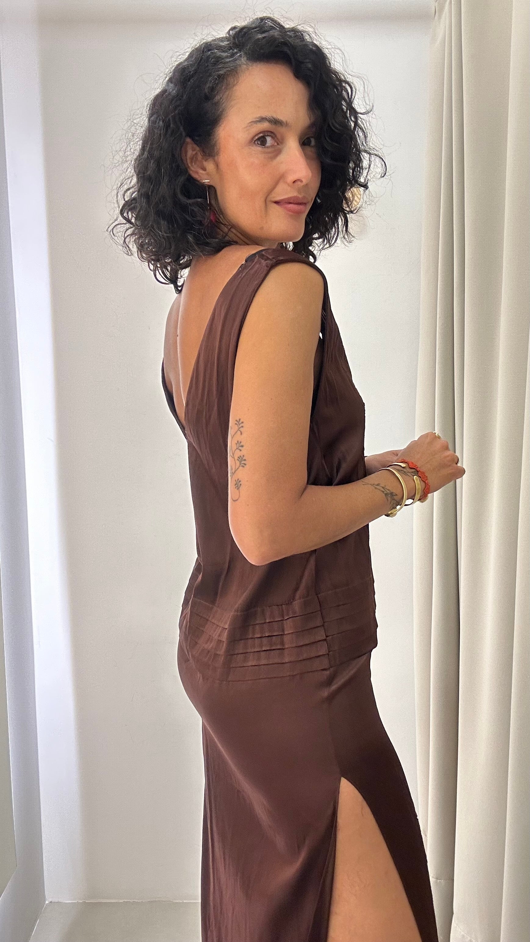 Vestido com Franjas Zara