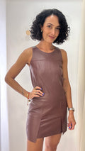 Vestido A. Brand Couro