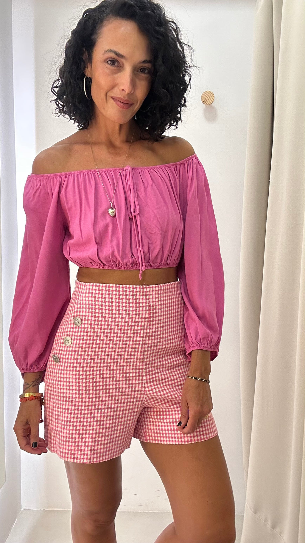 Blusa Cropped Rosa