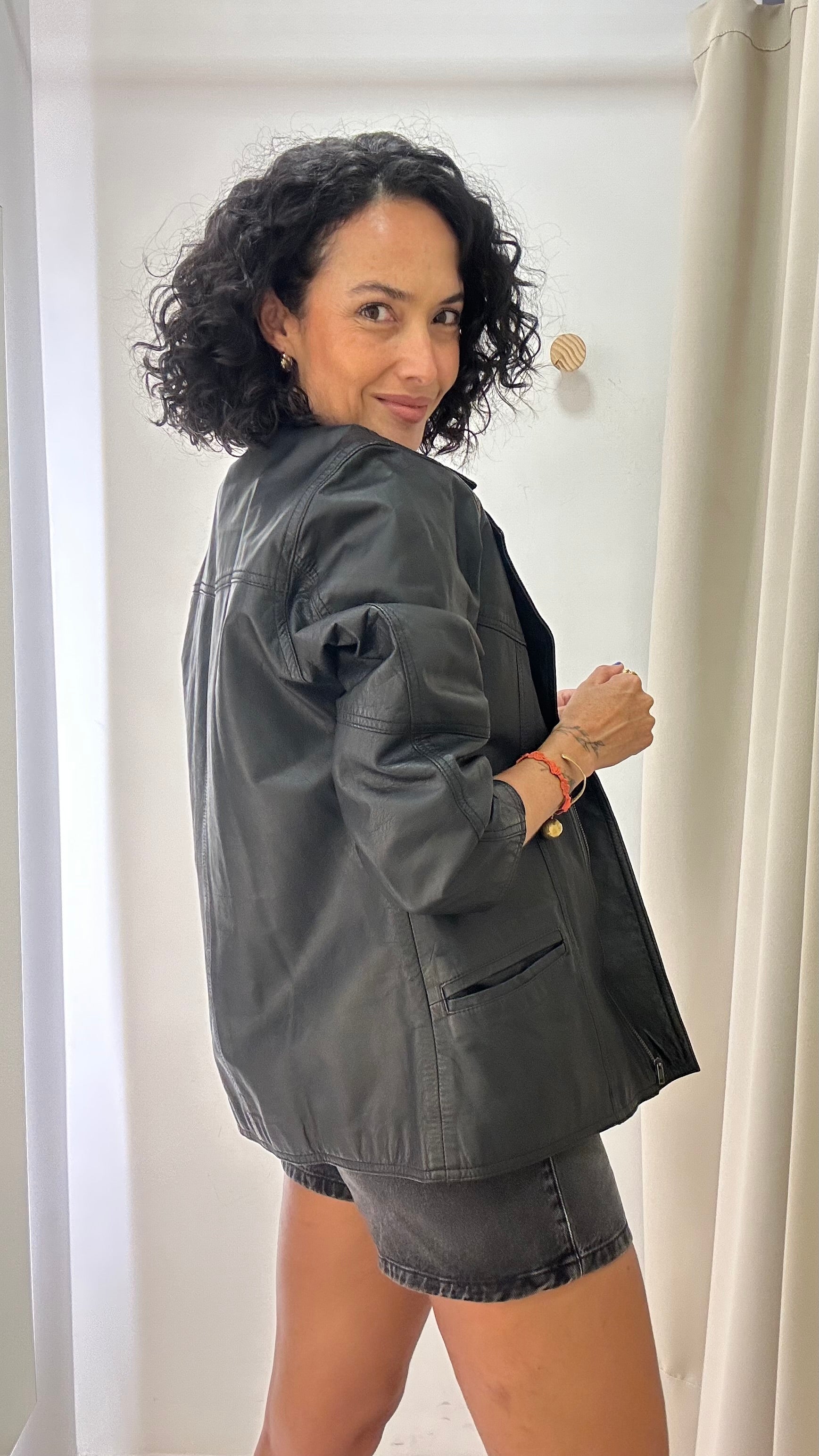 Jaqueta de Couro Preta