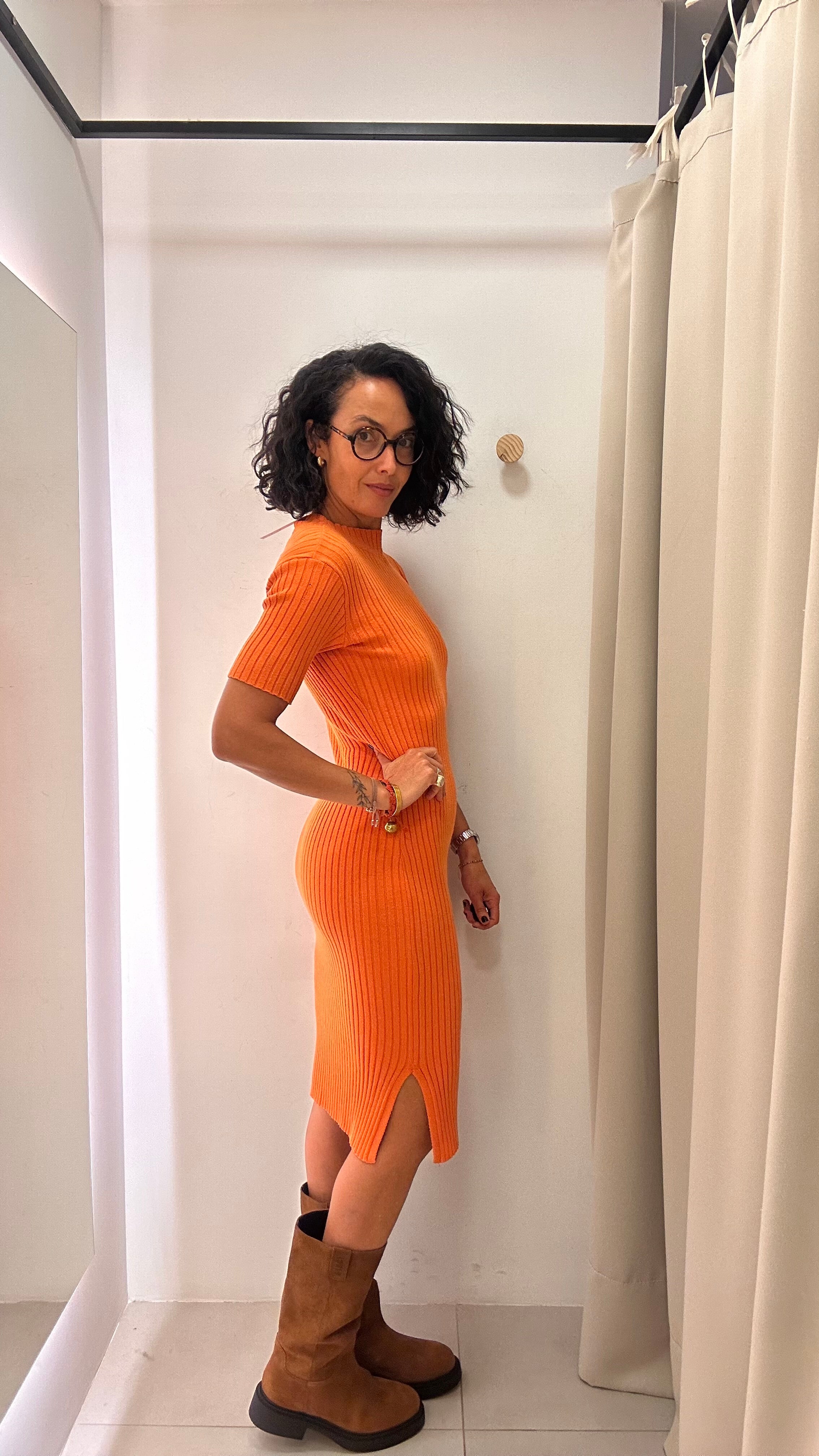 Vestido em Malha Tricot