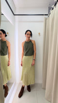 Saia Midi Plissada Zara