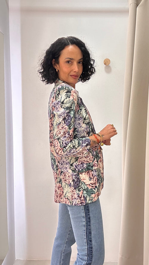 Blazer alongado Floral