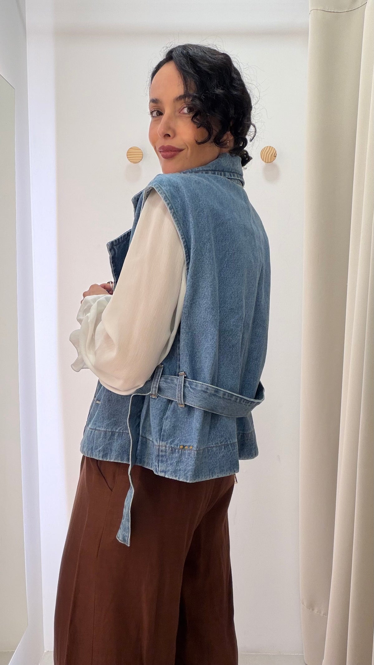 Colete jeans Less Cloches