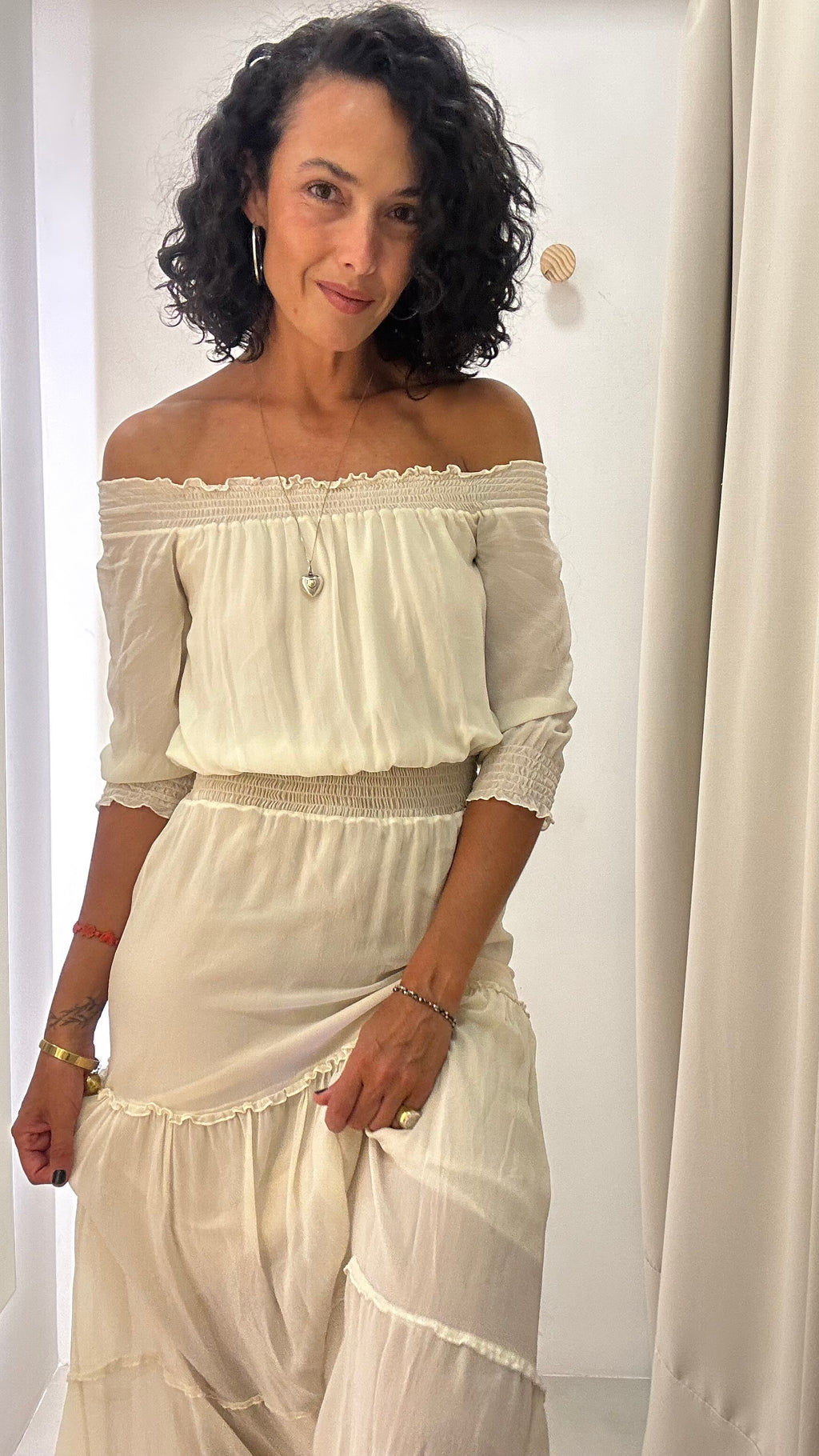 Vestido de Seda Carina Duek