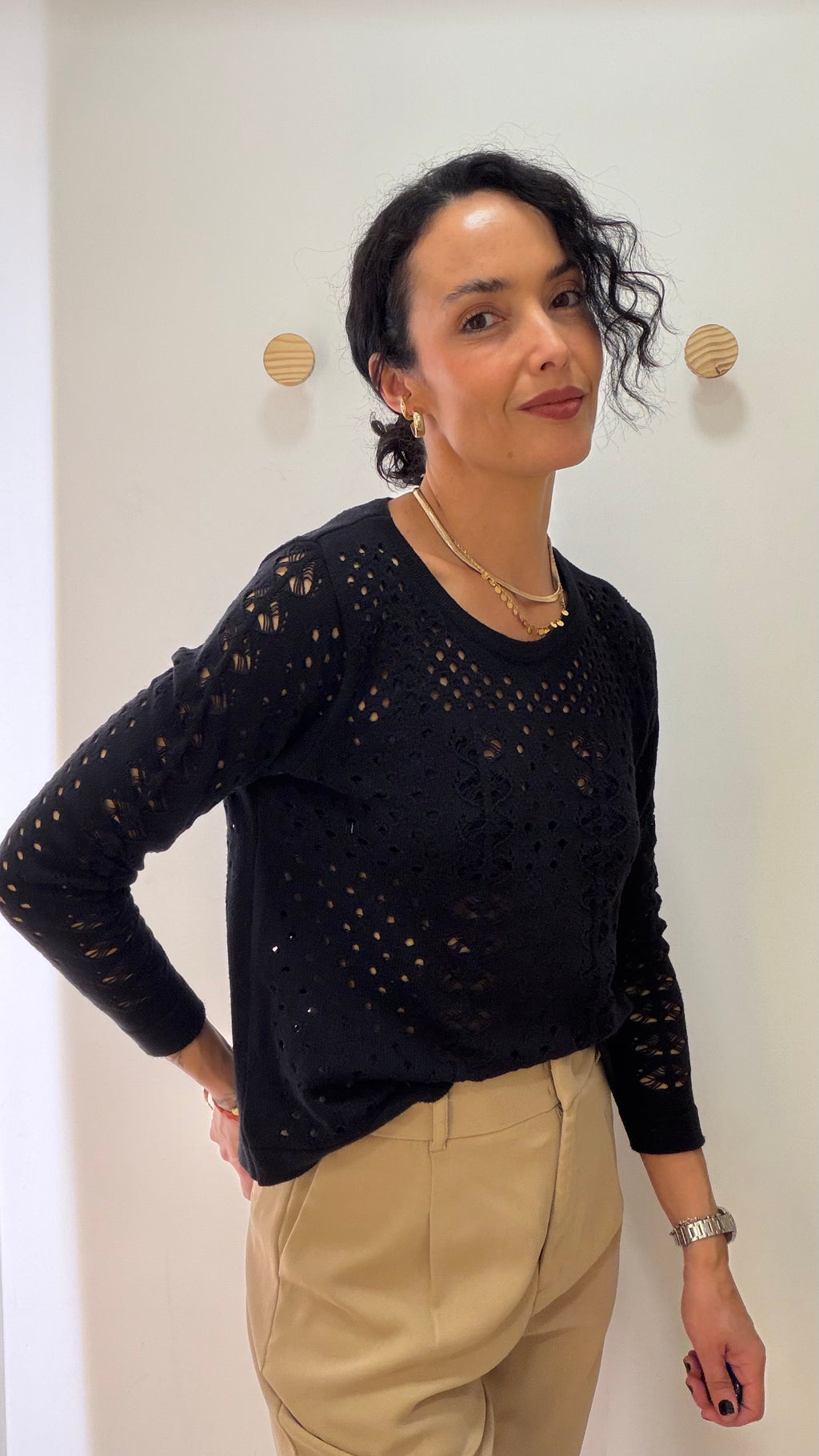 Tricot Preto Cleo Milani